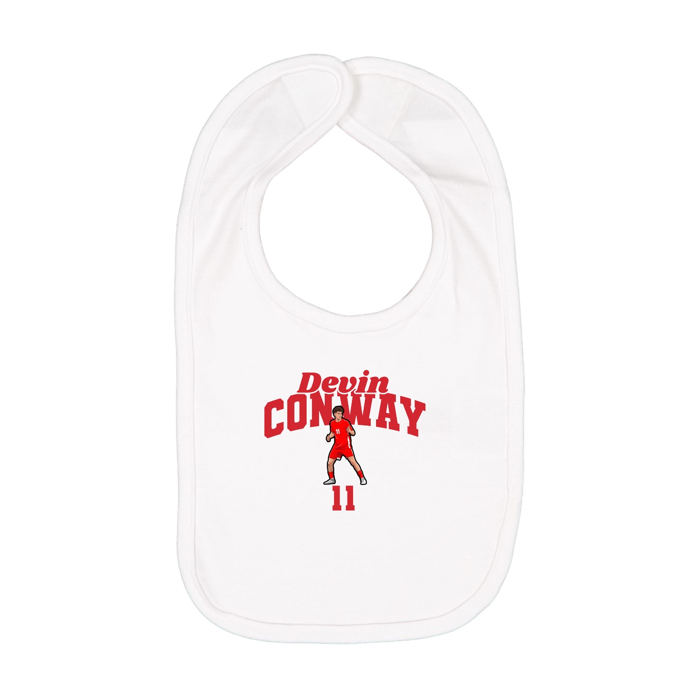 Infant Bib — Signature Arch in White