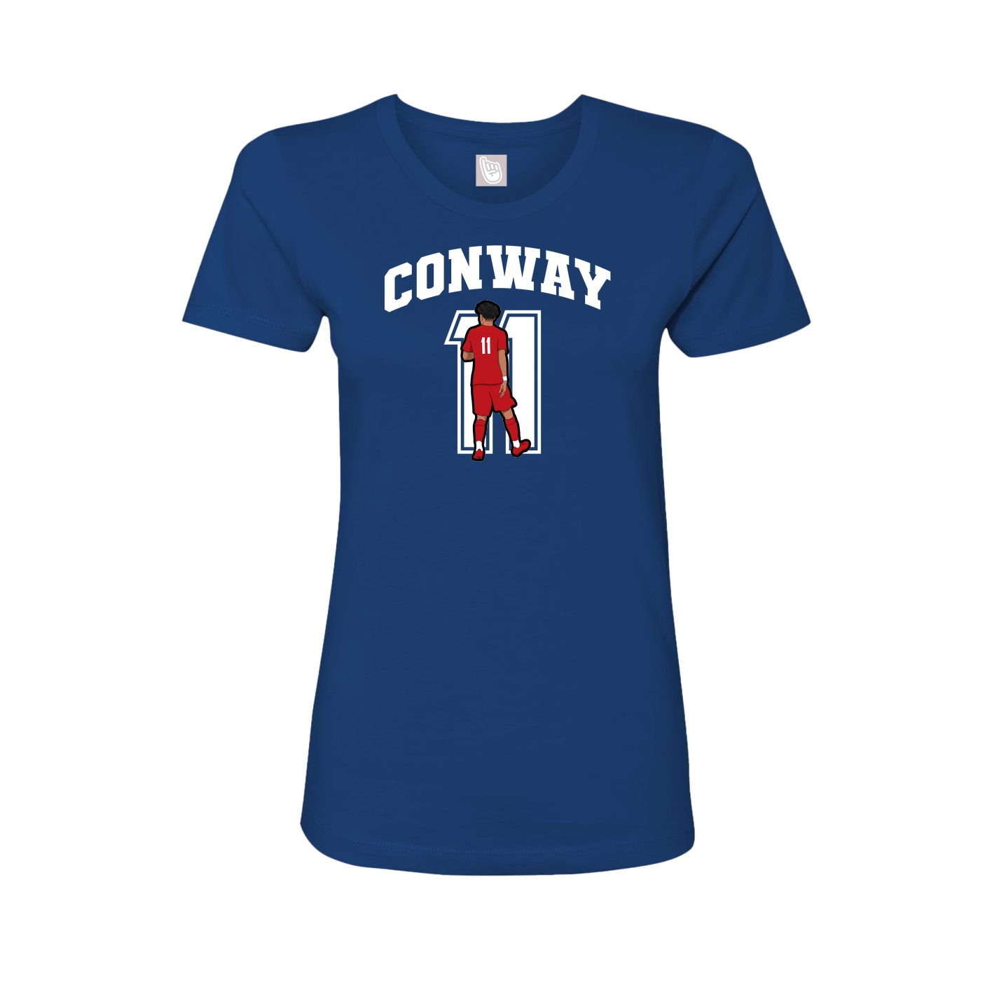 Fitted Women's Tee — Number in Royal