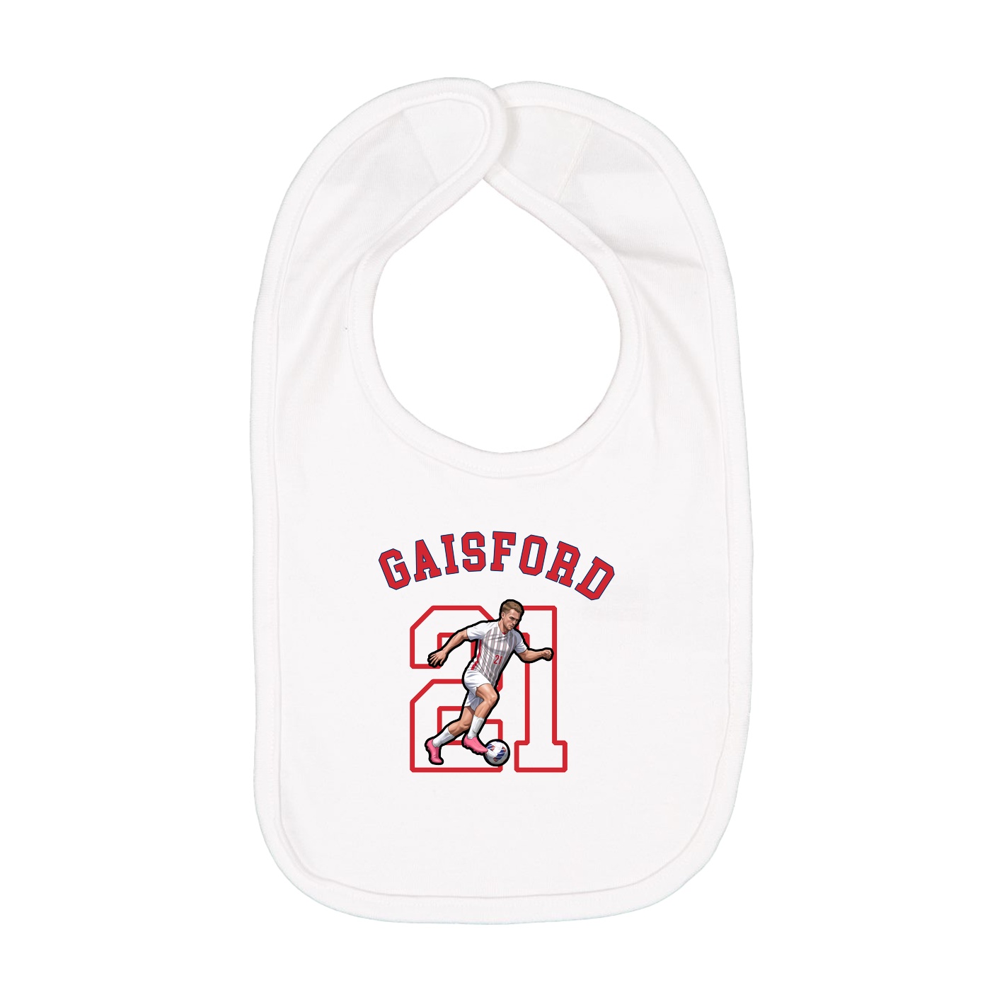 Infant Bib — Shirsey Arch in White