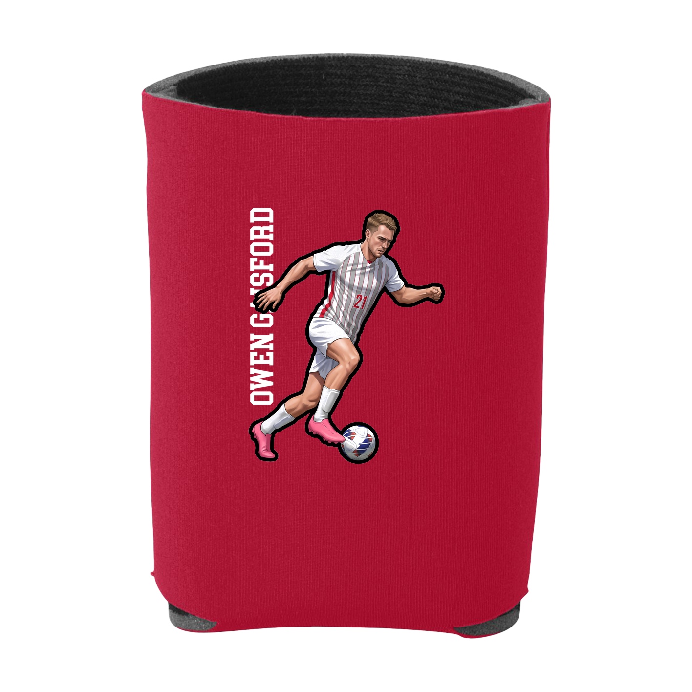 Can Holder — Name Vertical in Red