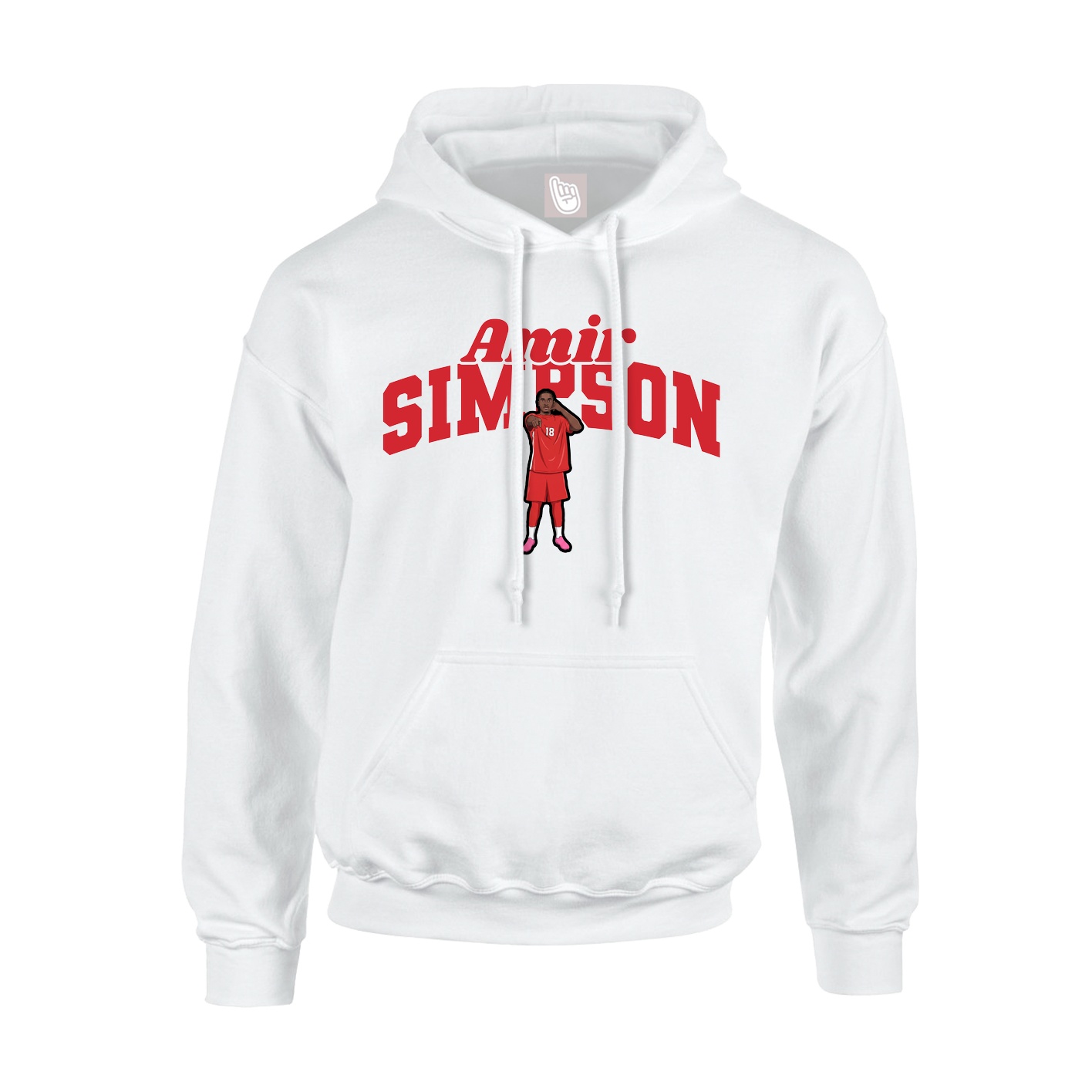 Hoodie — Signature Arch in White