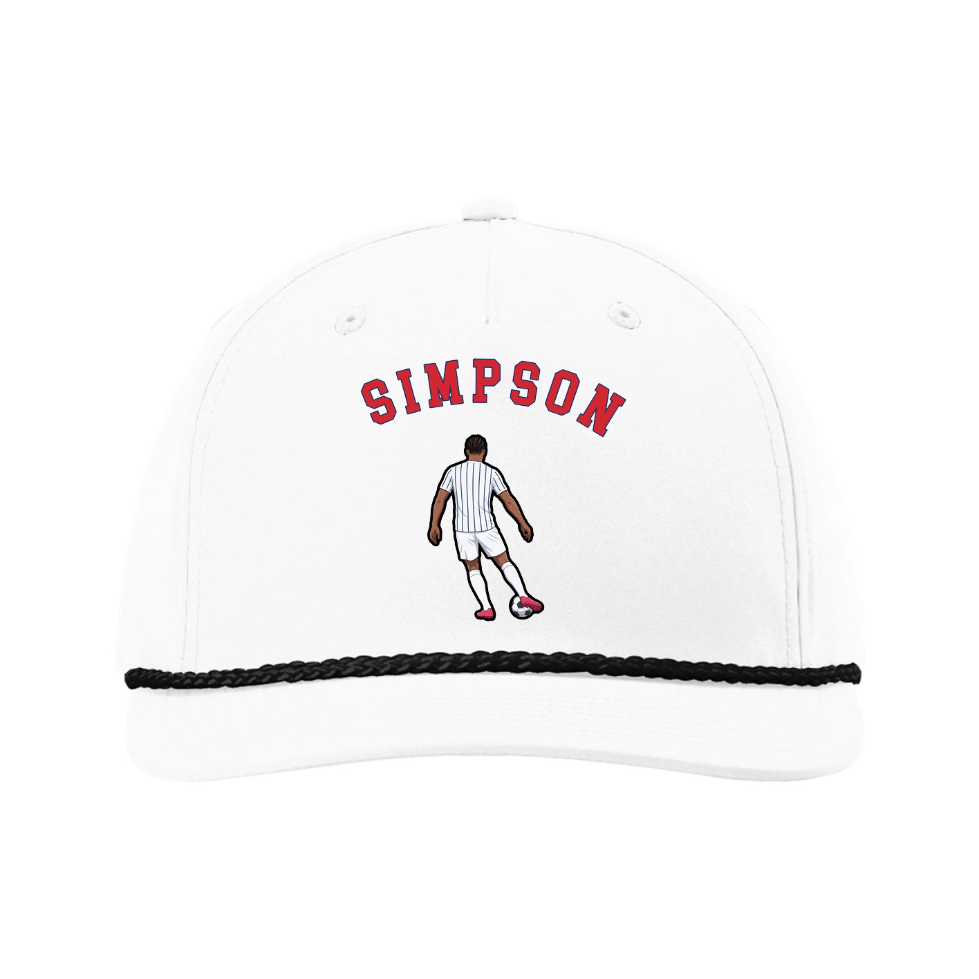 Five-Panel Classic Rope Cap — Shirsey Arch in White