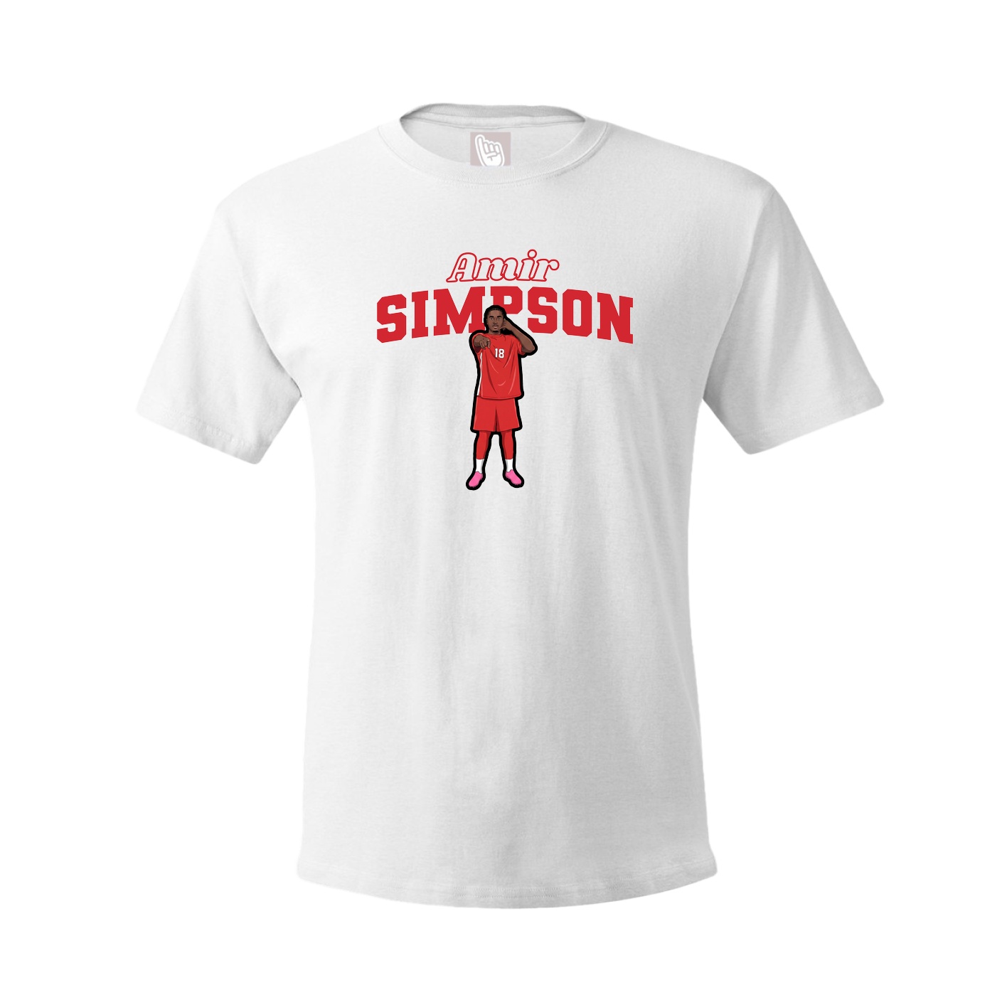 Youth Tee — Name Arch in White
