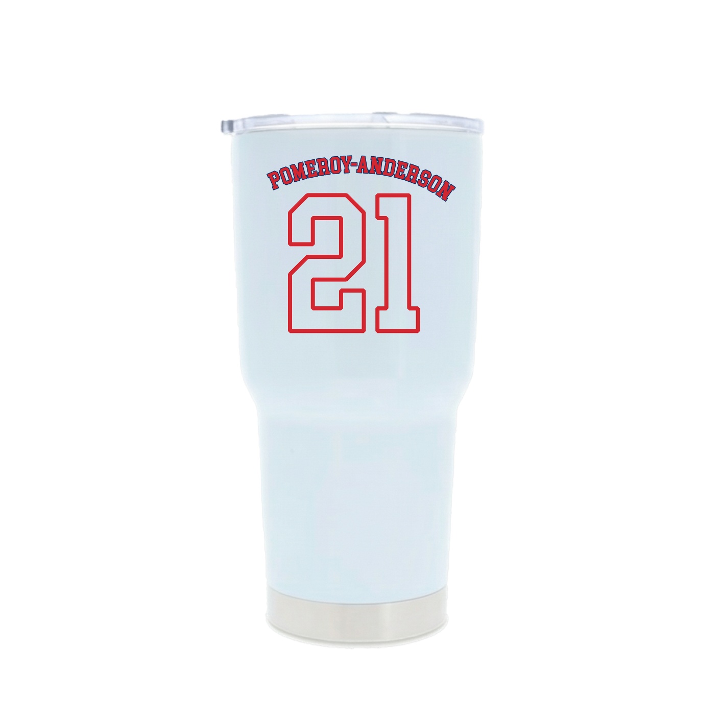 30oz Stainless Steel Tumbler — Shirsey Arch in White