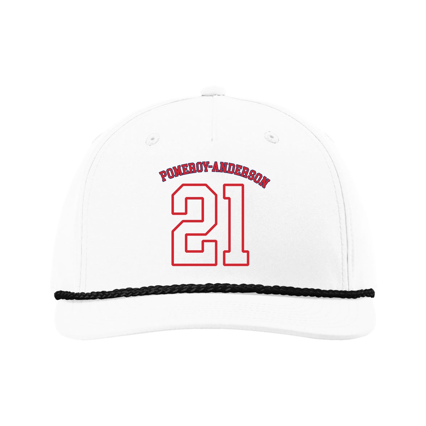 Five-Panel Classic Rope Cap — Shirsey Arch in White