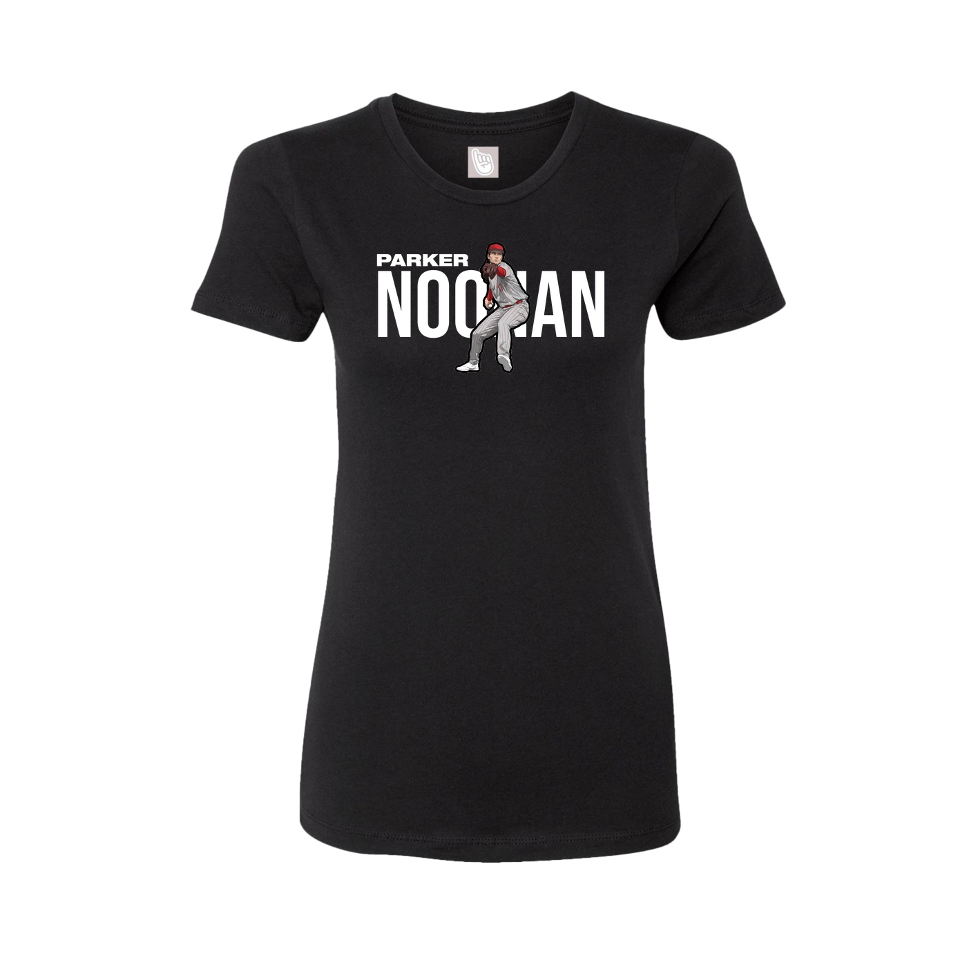 Fitted Women's Tee — Player Name in Black