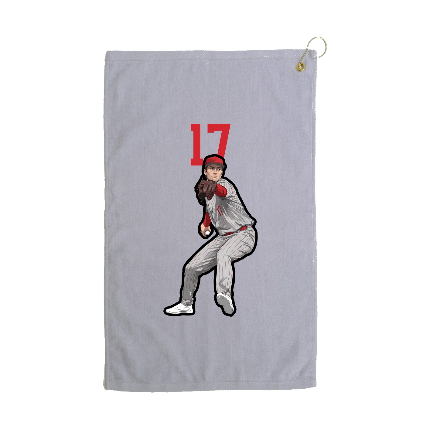 Golf Towel — Number Top in Grey