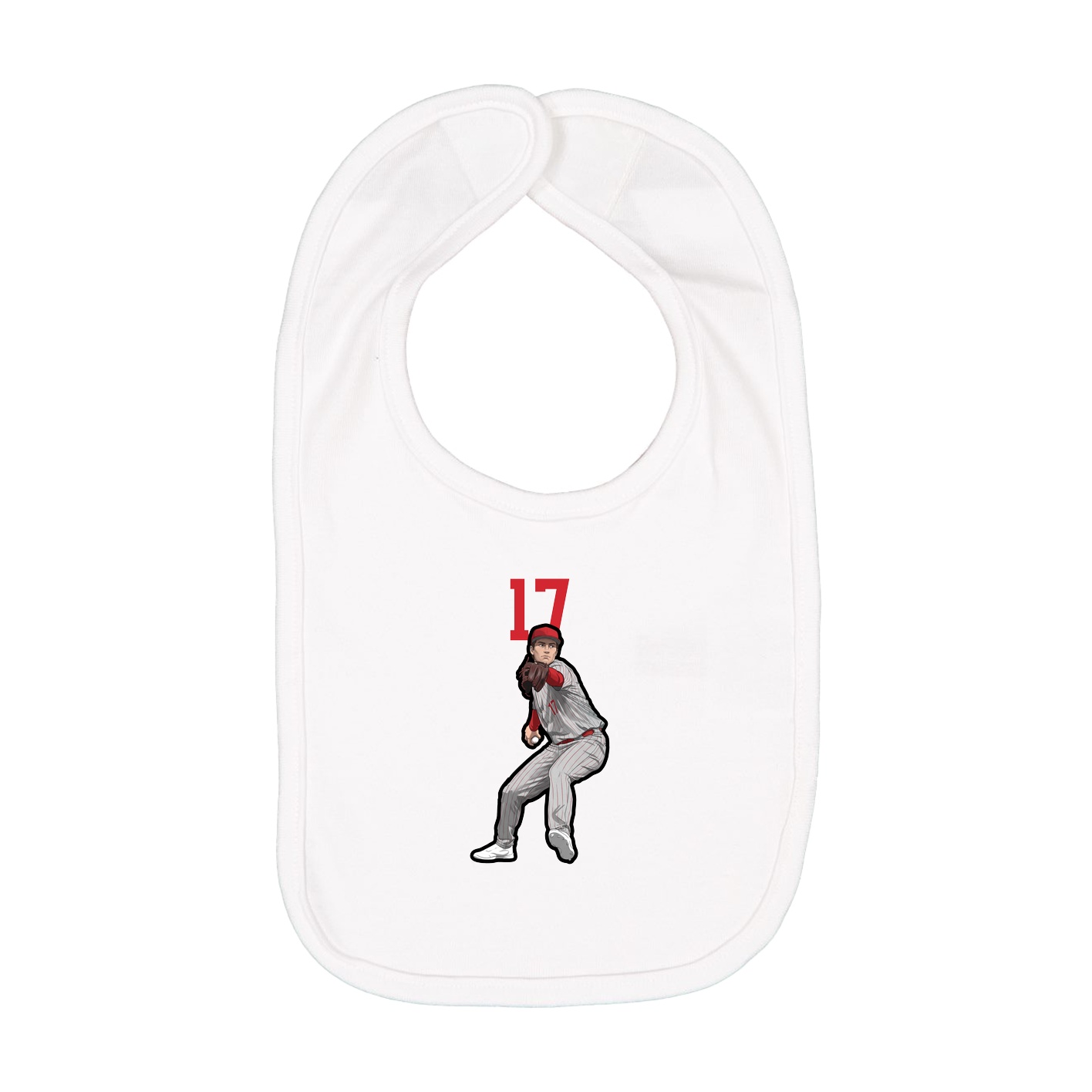 Infant Bib — Number Top in White