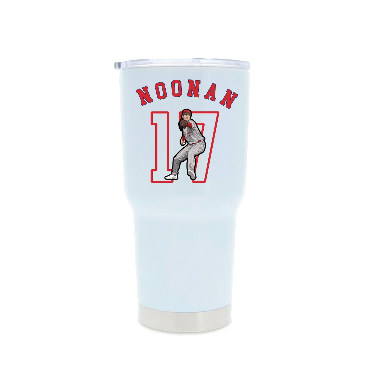 30oz Stainless Steel Tumbler — Shirsey Arch in White