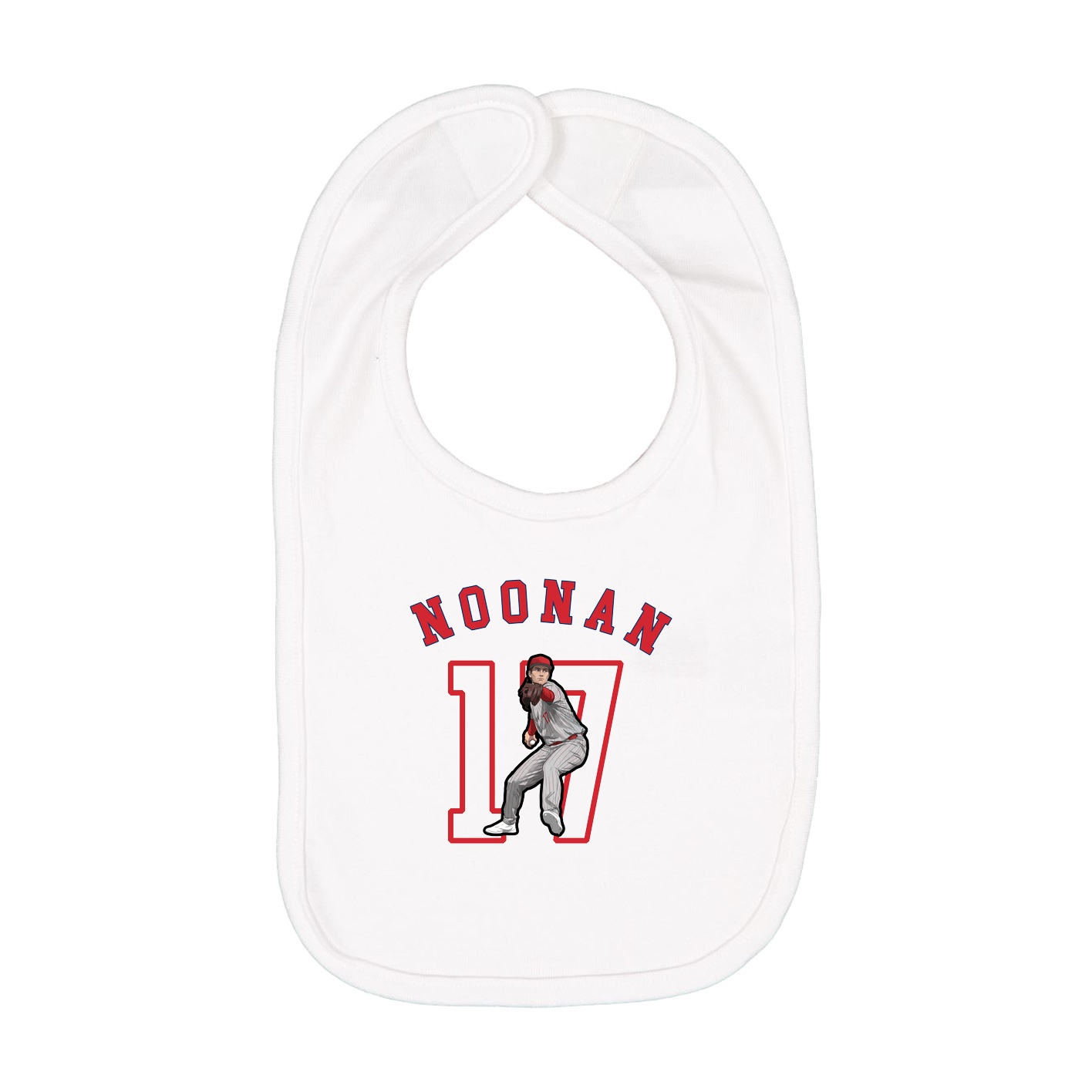 Infant Bib — Shirsey Arch in White