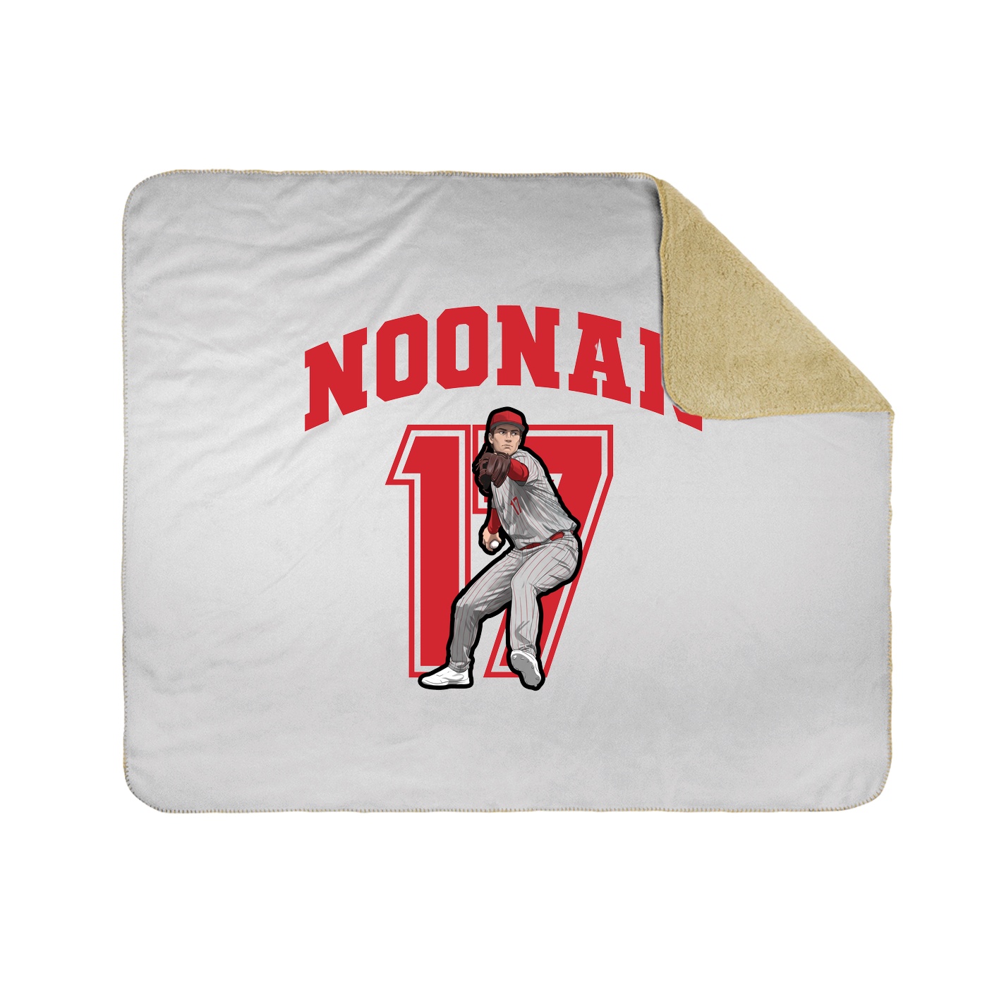 Throw Blanket — Number in White