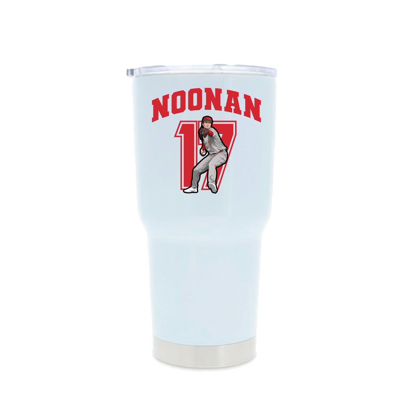 30oz Stainless Steel Tumbler — Number in White