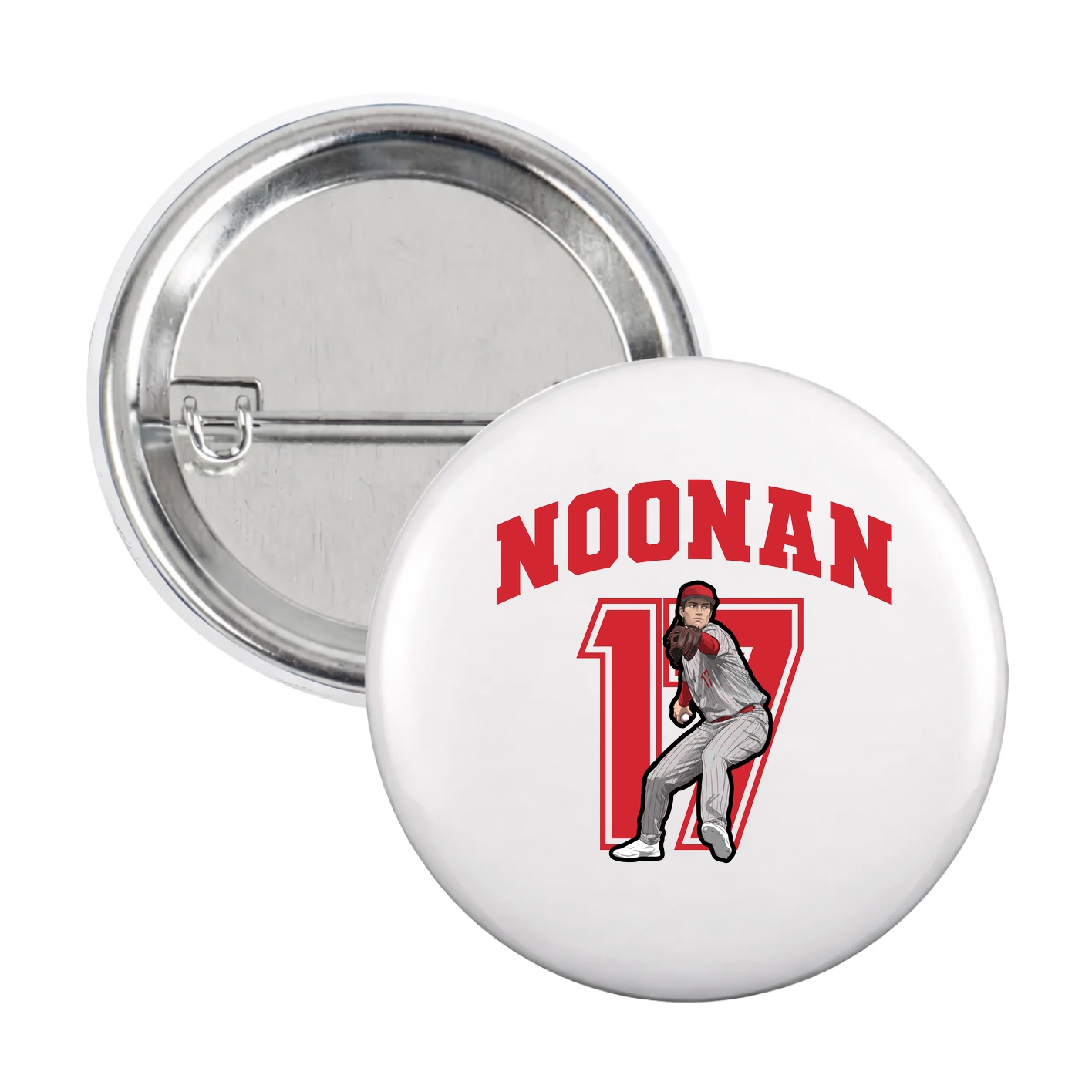 Game Day Button — Number in White