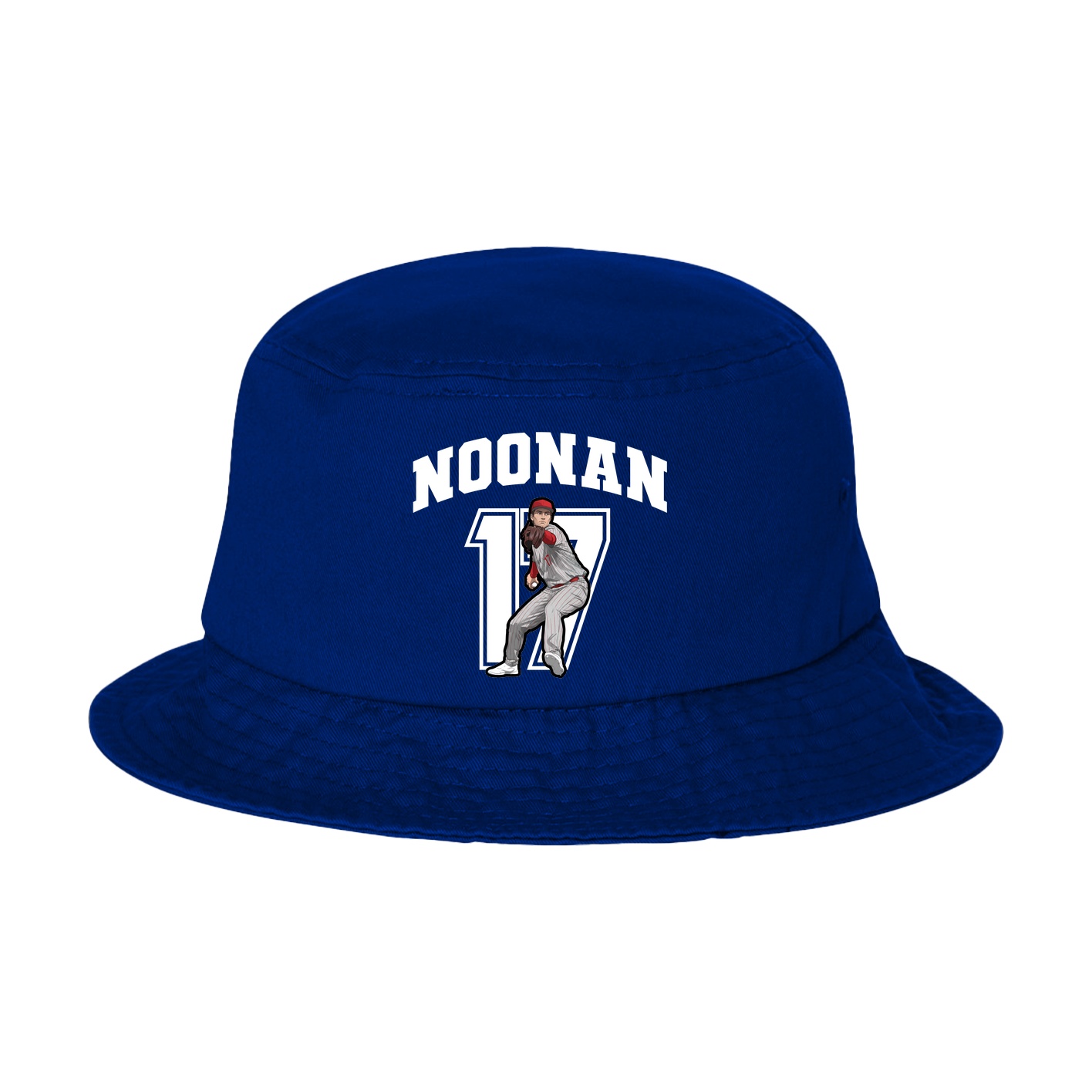 Bucket Cap — Number in Royal Blue