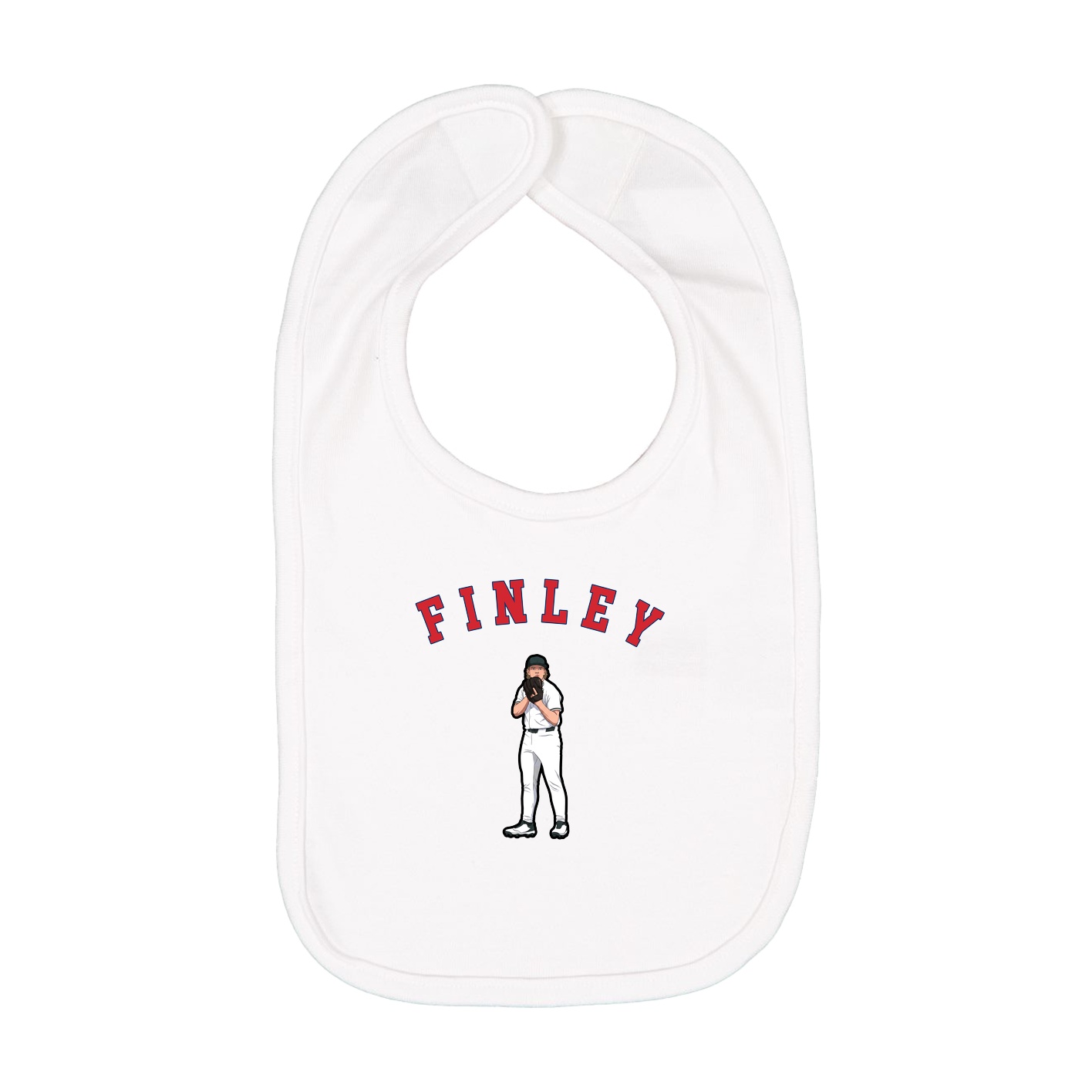 Infant Bib — Shirsey Arch in White
