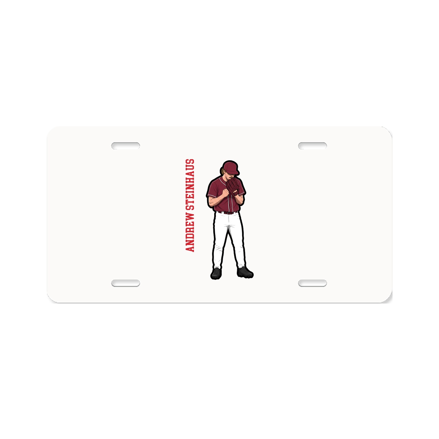 License Plate — Name Vertical in Classic