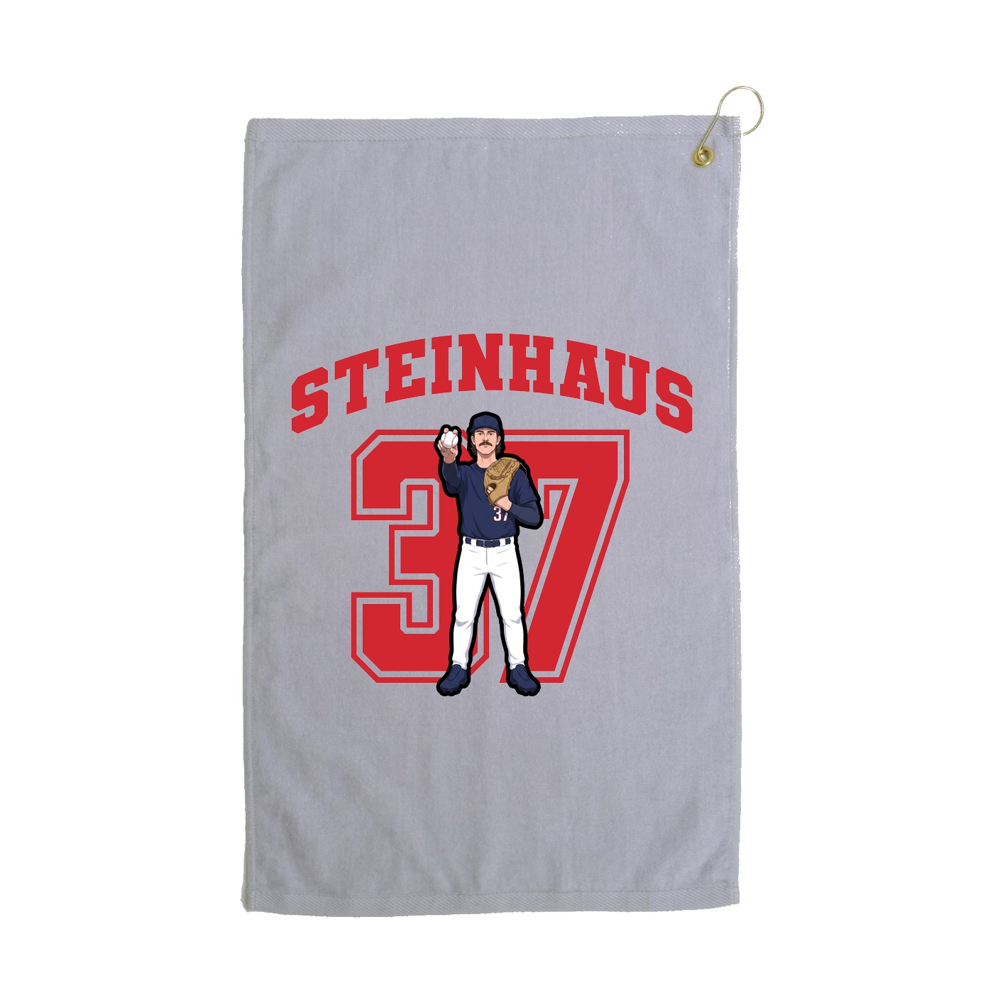 Golf Towel — Number in Grey