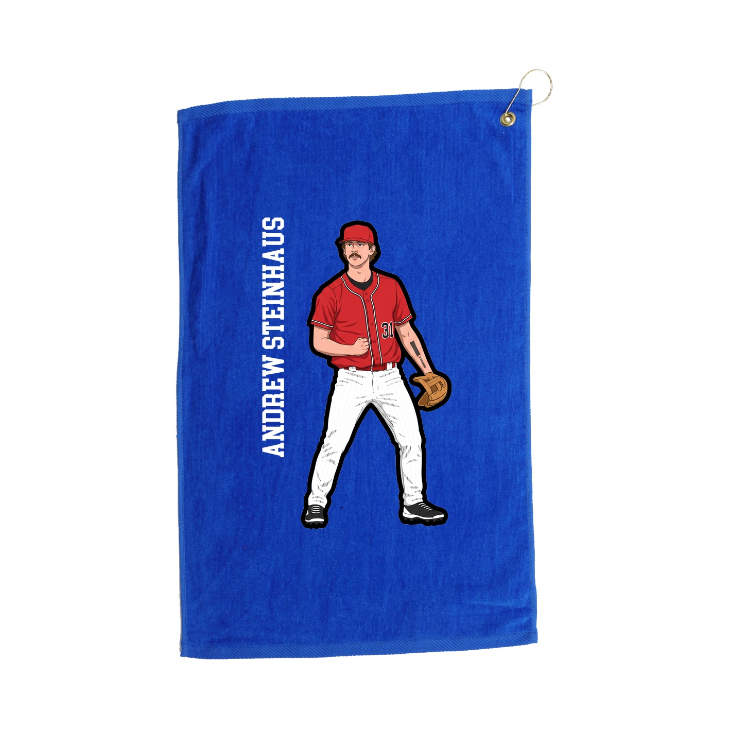 Golf Towel — Name Vertical in Royal