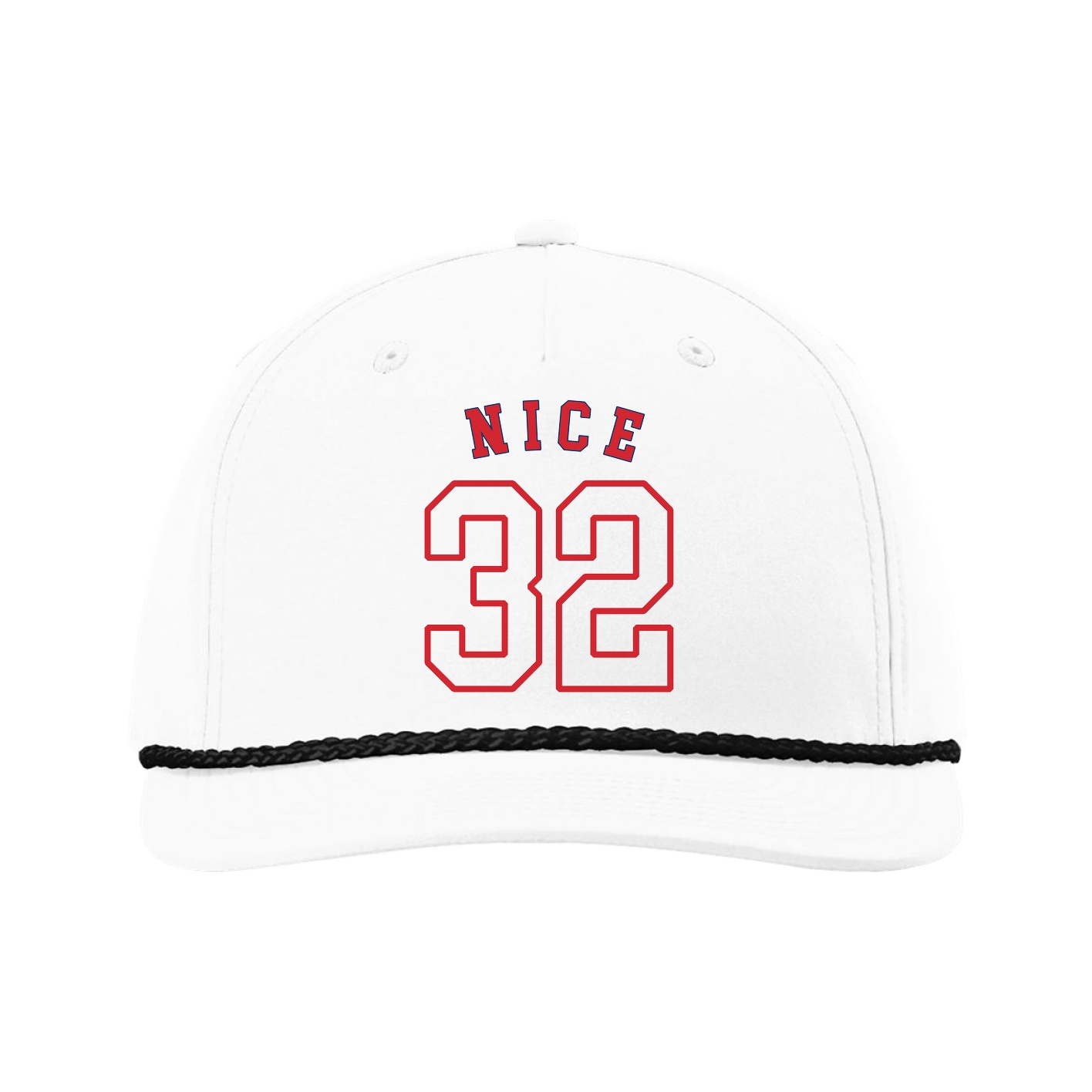 Five-Panel Classic Rope Cap — Shirsey Arch in White