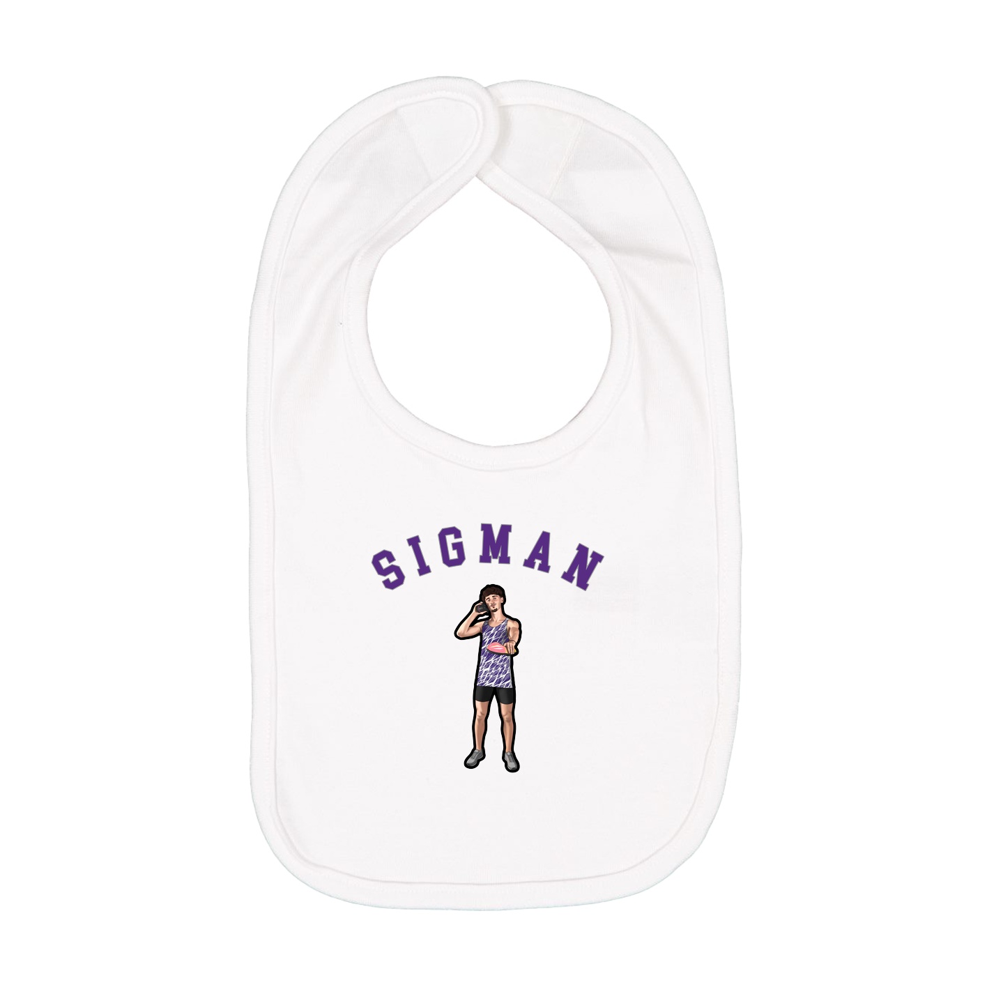 Infant Bib — Shirsey Arch in White