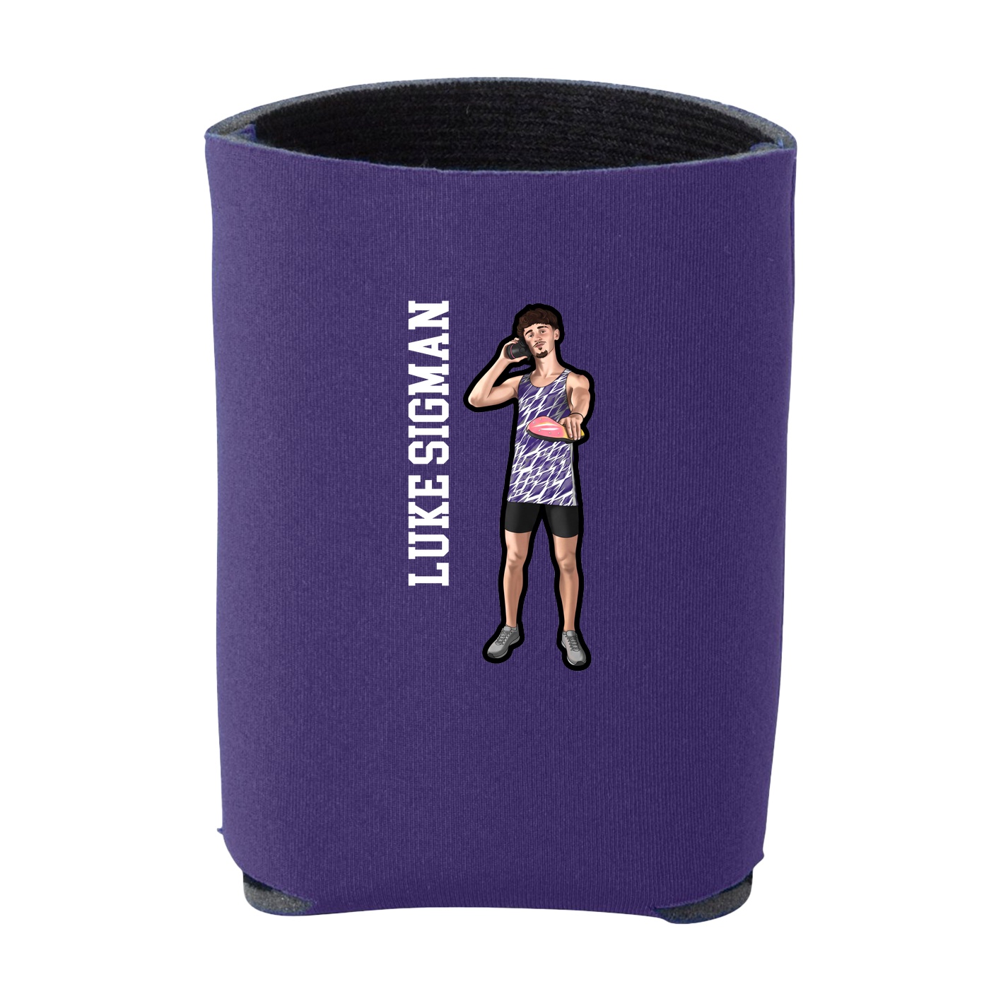 Can Holder — Name Vertical in Purple