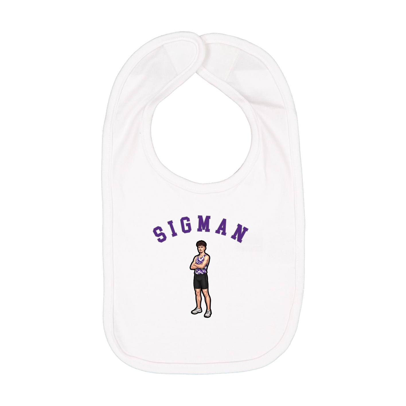 Infant Bib — Shirsey Arch in White