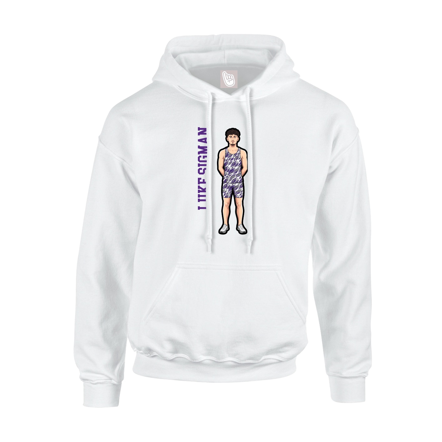 Hoodie — Name Vertical in White