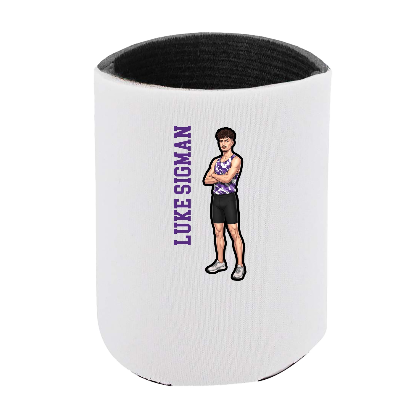 Can Holder — Name Vertical in White