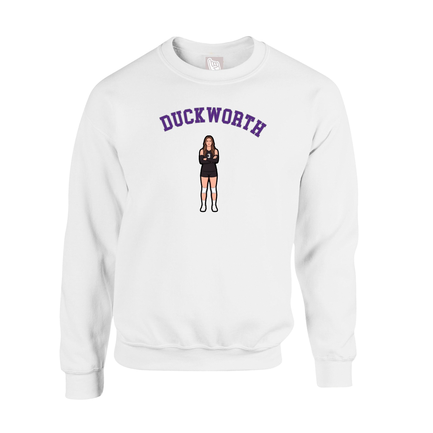 Fleece Crew — Shirsey Arch in White