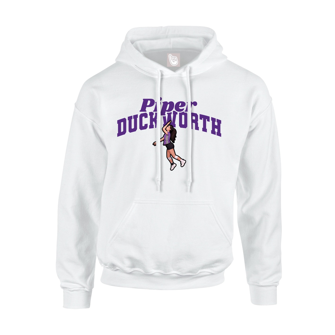 Hoodie — Signature Arch in White