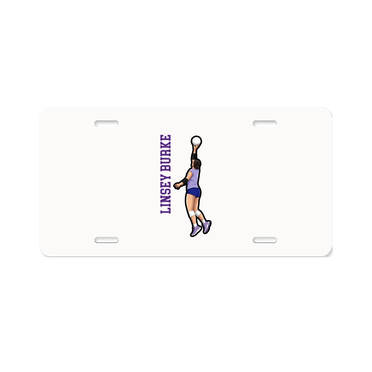 License Plate — Name Vertical in Classic