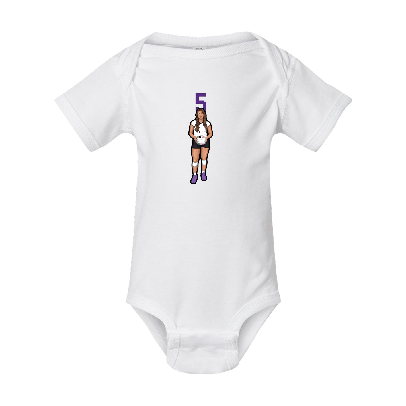 Baby Onesie — Number Top in White
