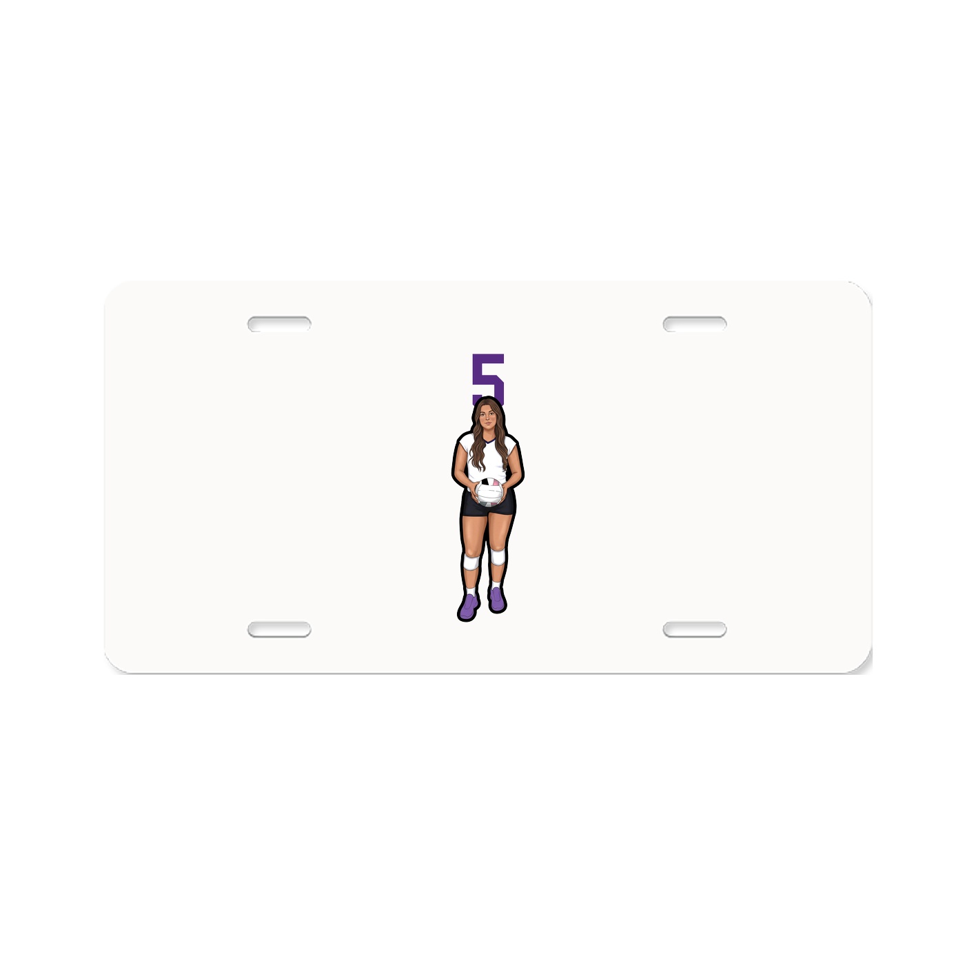 License Plate — Number Top in Classic