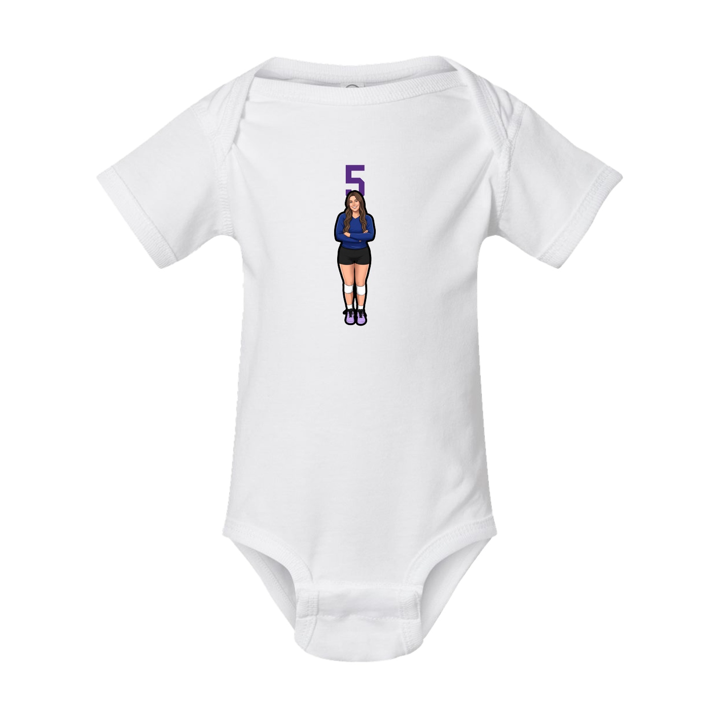 Baby Onesie — Number Top in White