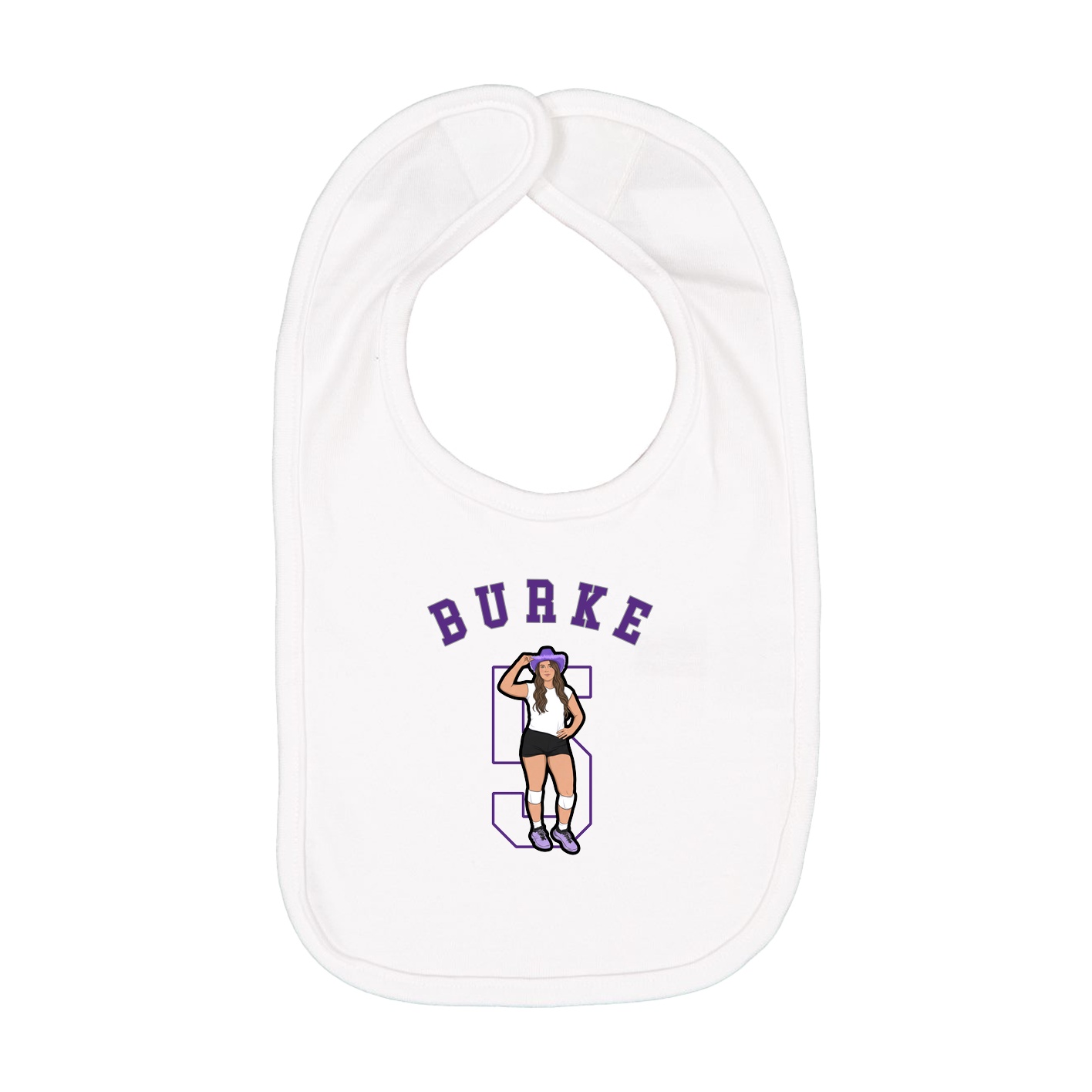 Infant Bib — Shirsey Arch in White