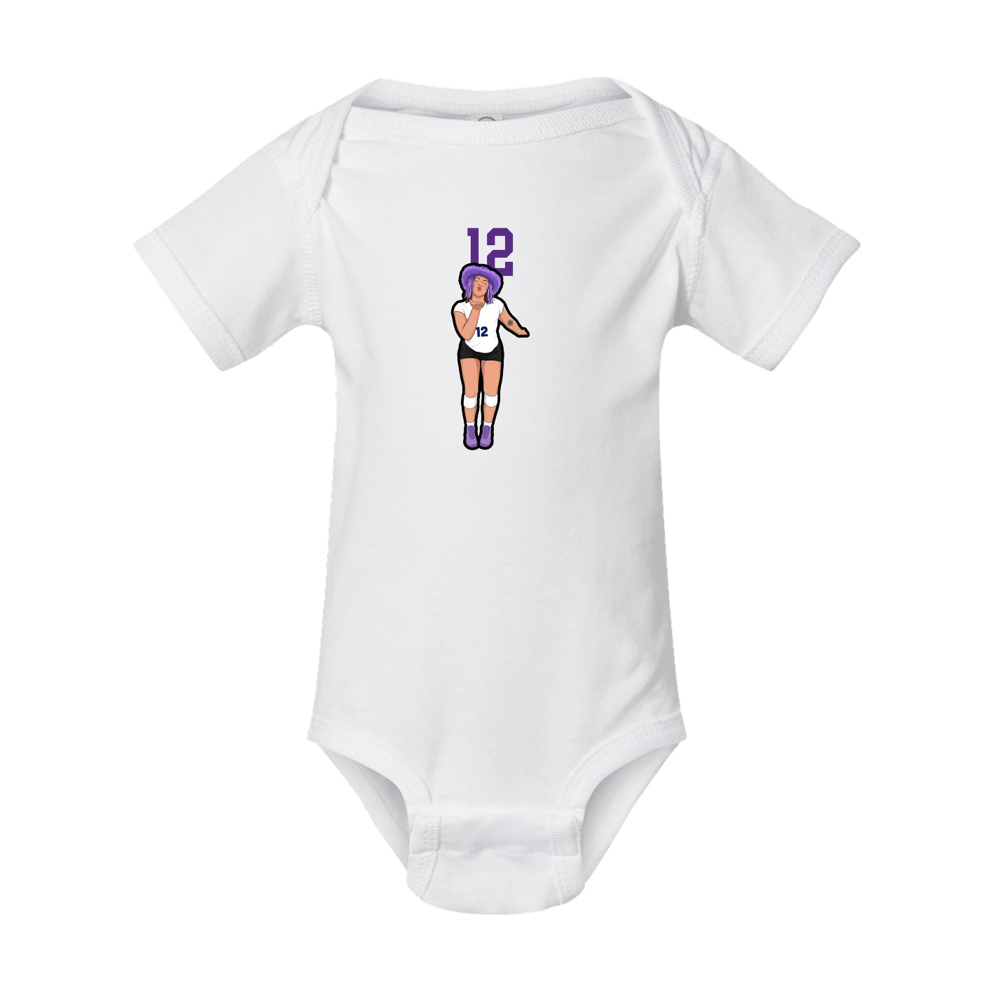Baby Onesie — Number Top in White