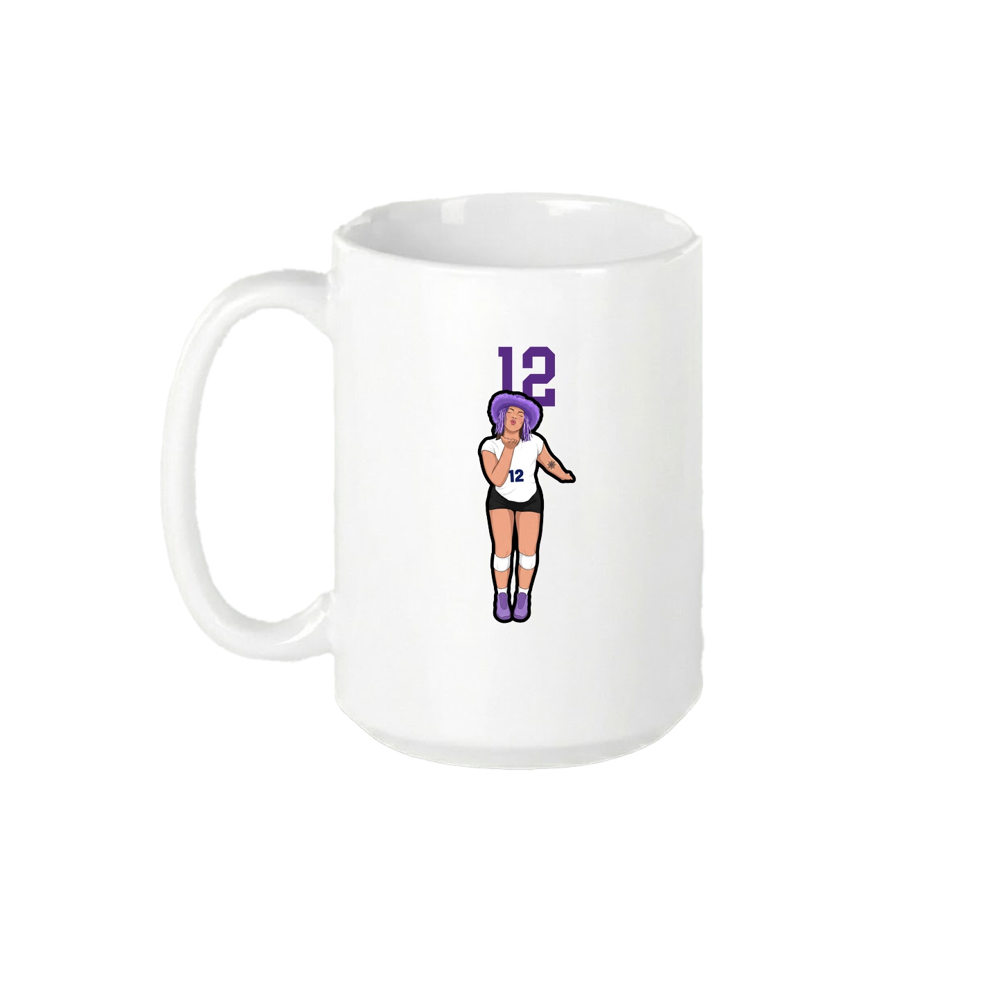 15oz Coffee Mug — Number Top in White