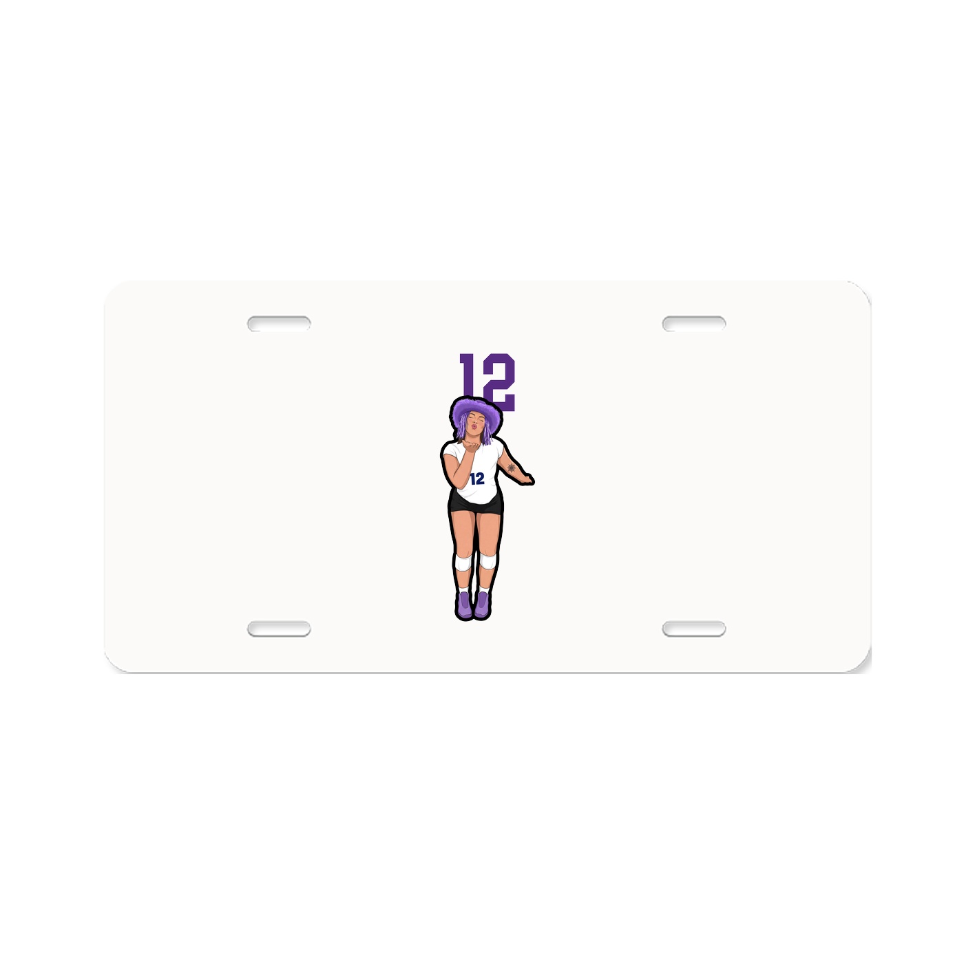License Plate — Number Top in Classic