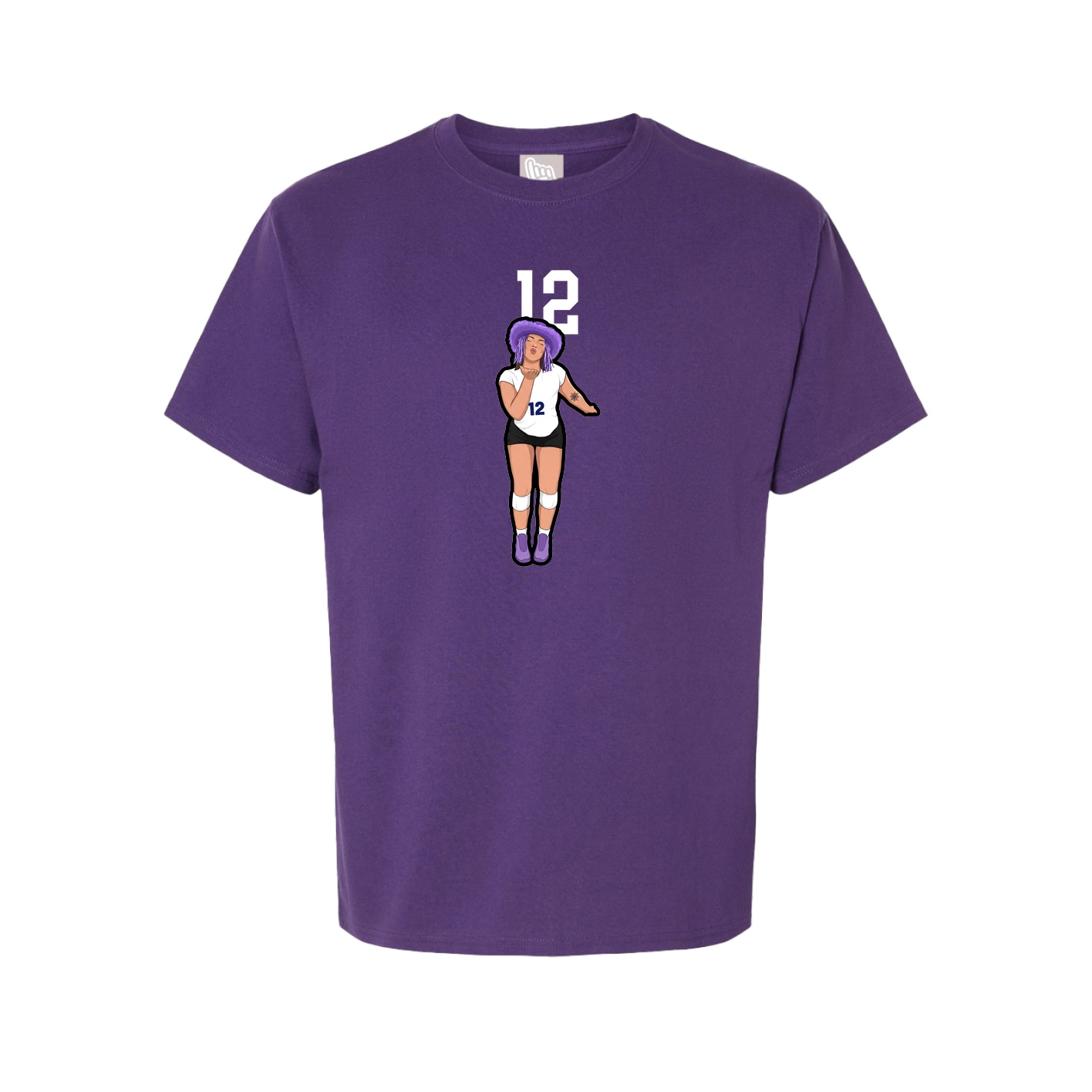 Youth Tee — Number Top in Purple