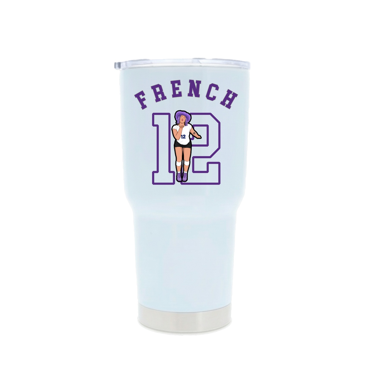 30oz Stainless Steel Tumbler — Shirsey Arch in White