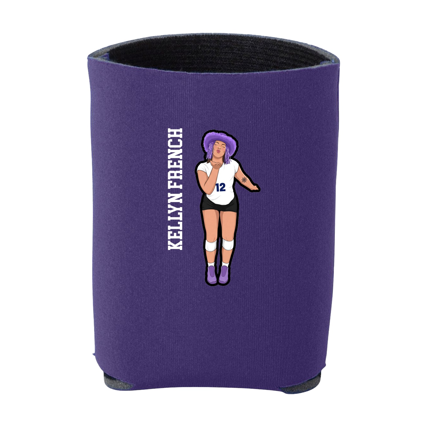 Can Holder — Name Vertical in Purple