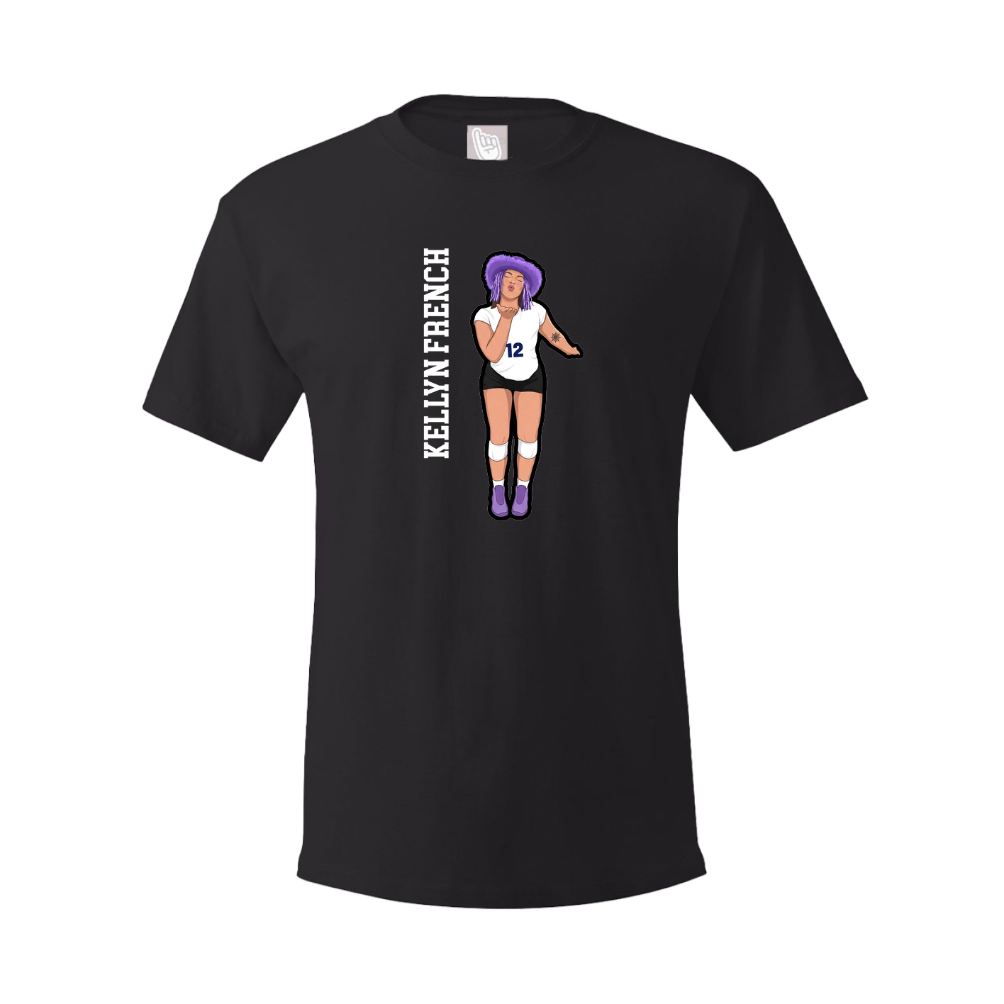 Tee — Name Vertical in Black