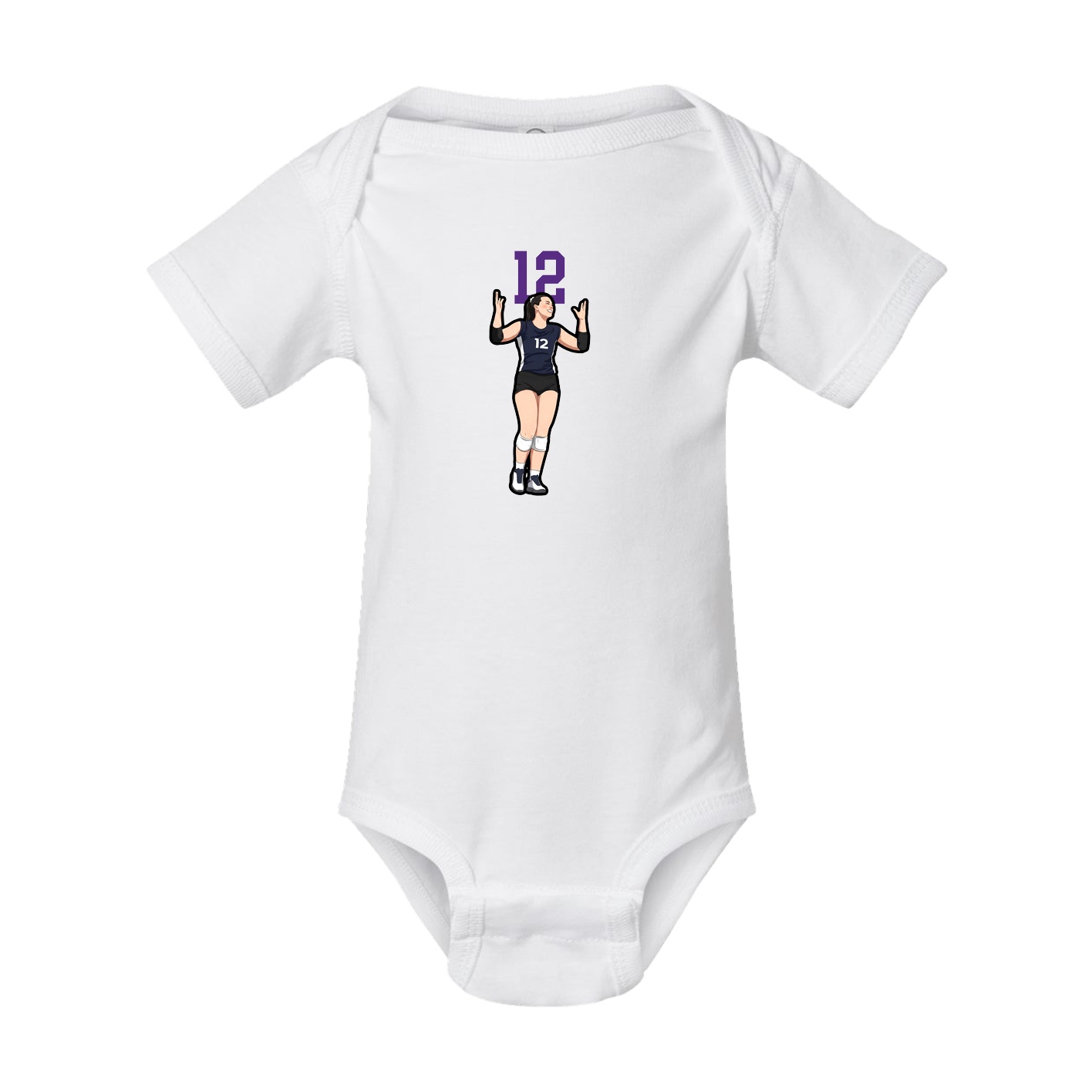Baby Onesie — Number Top in White