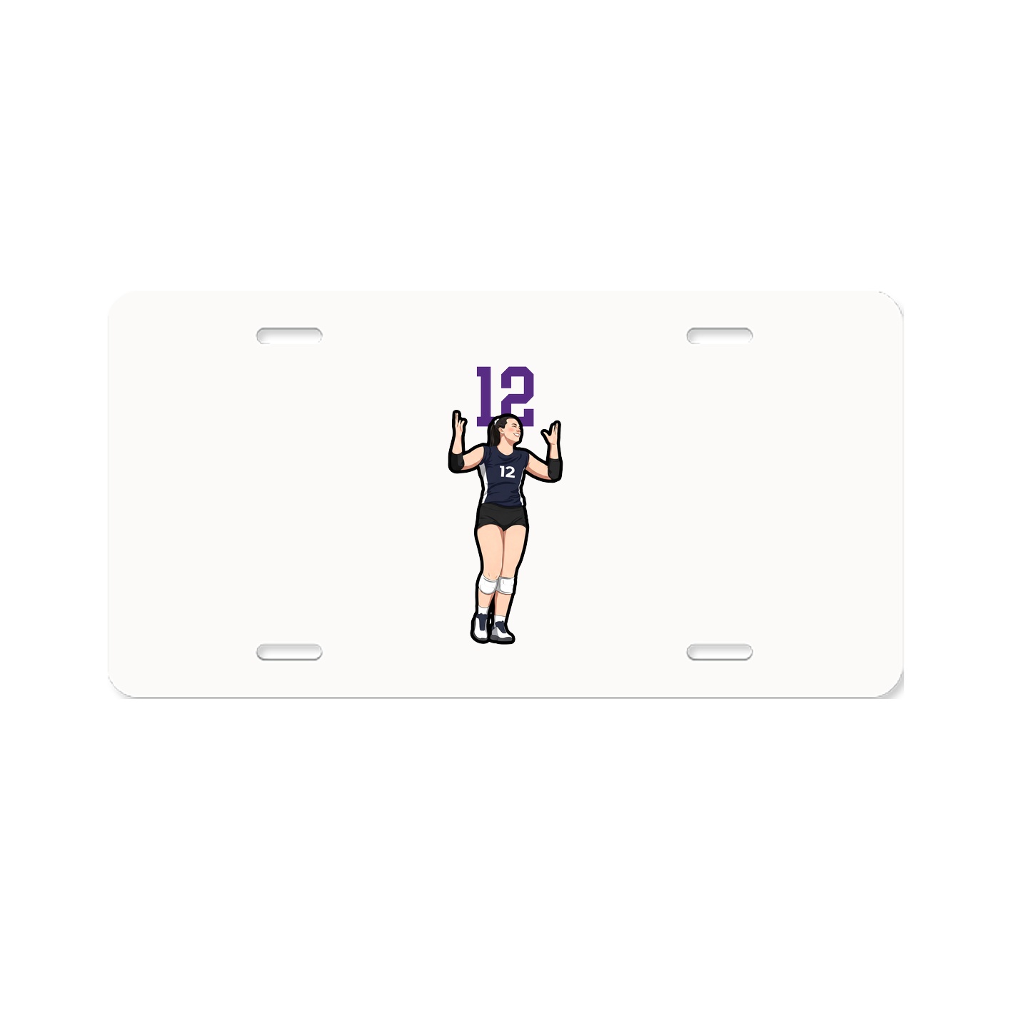 License Plate — Number Top in Classic