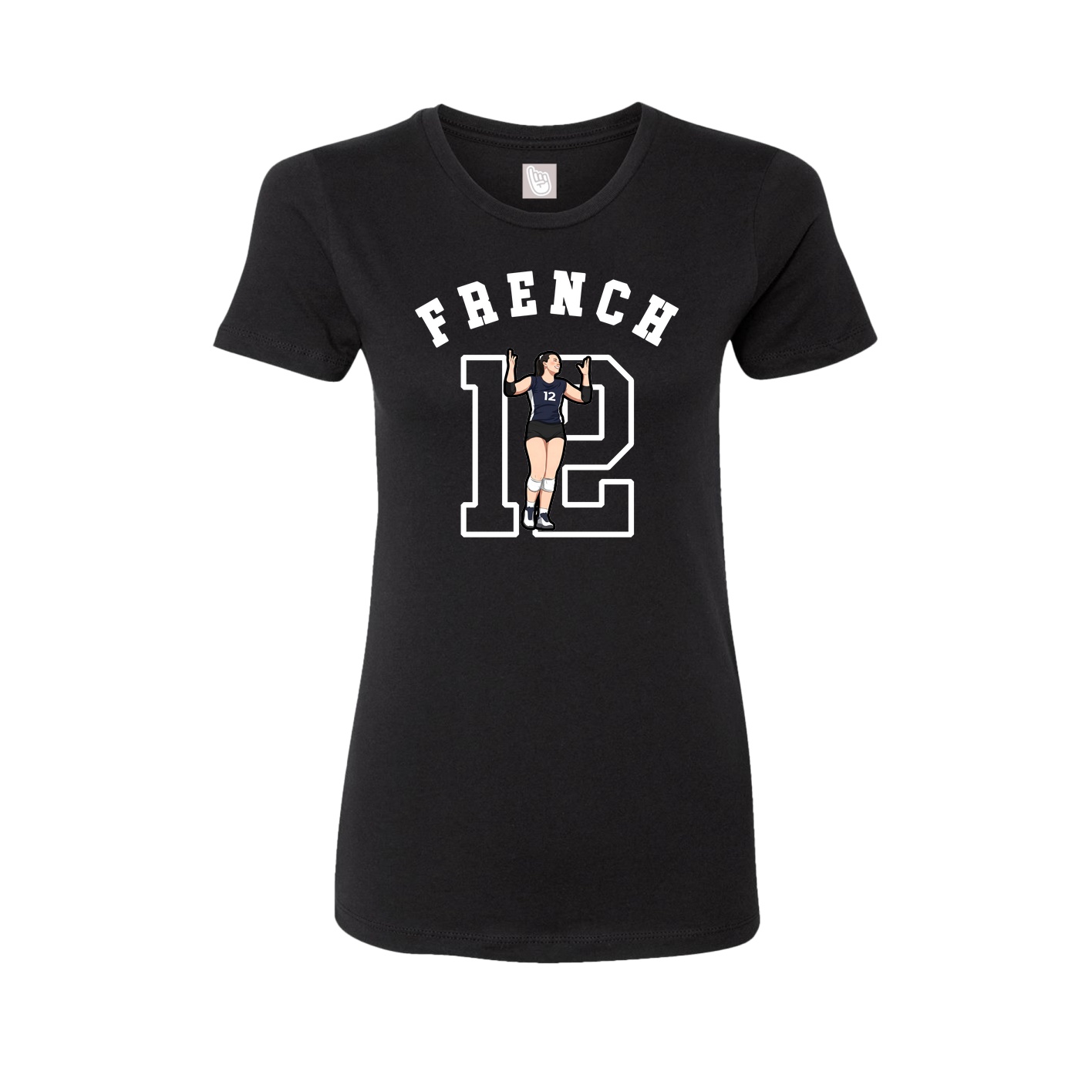Fitted Women's Tee — Shirsey Arch in Black