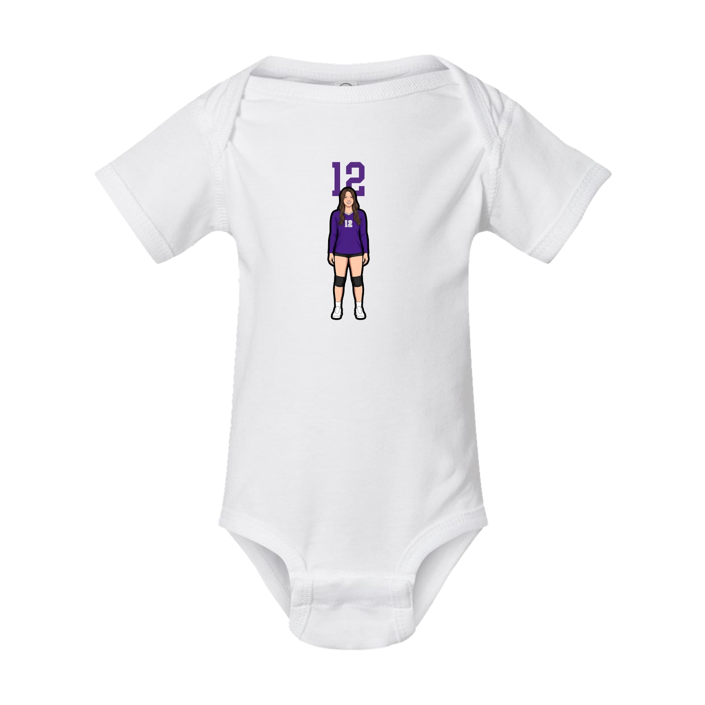 Baby Onesie — Number Top in White
