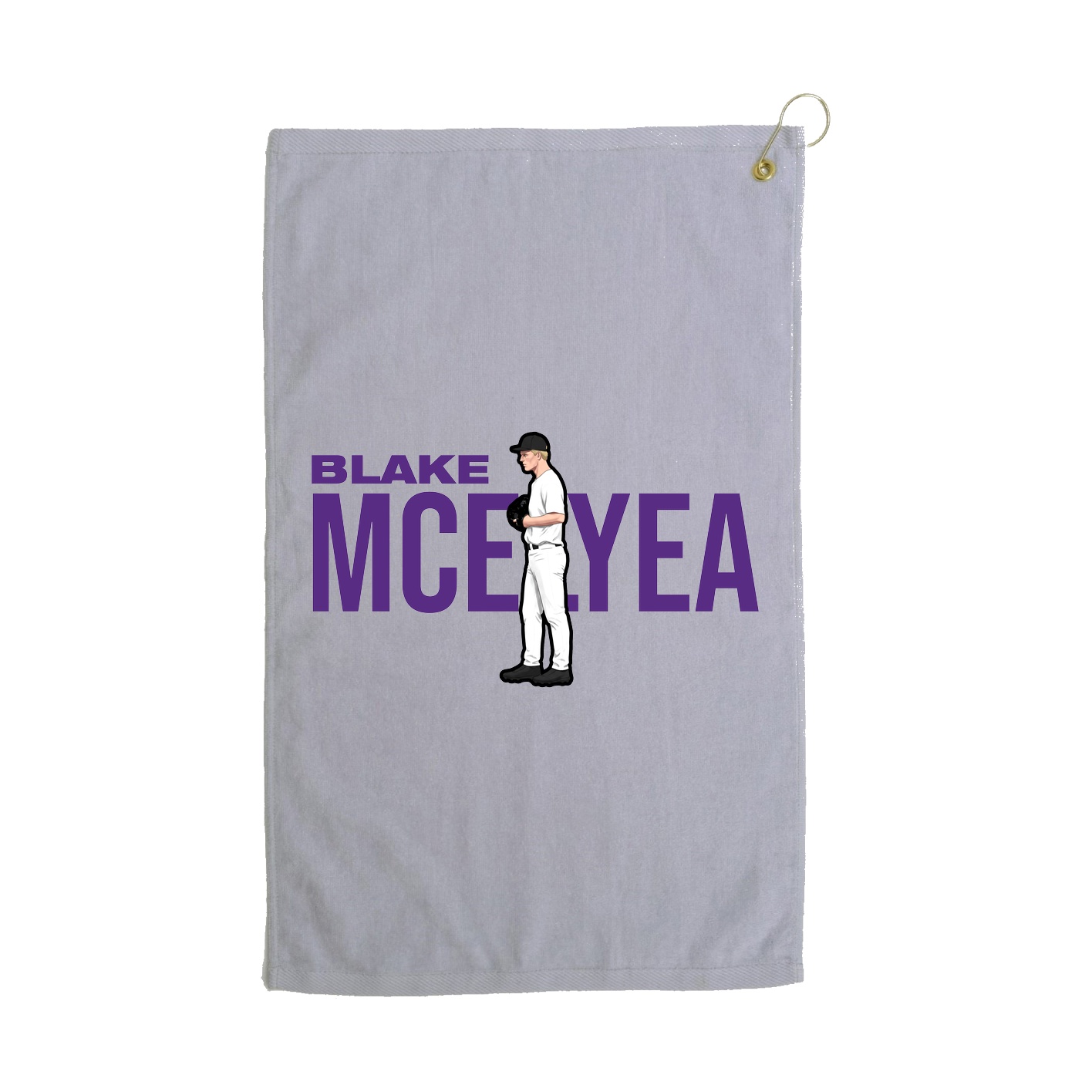 Golf Towel — Player Name in Grey