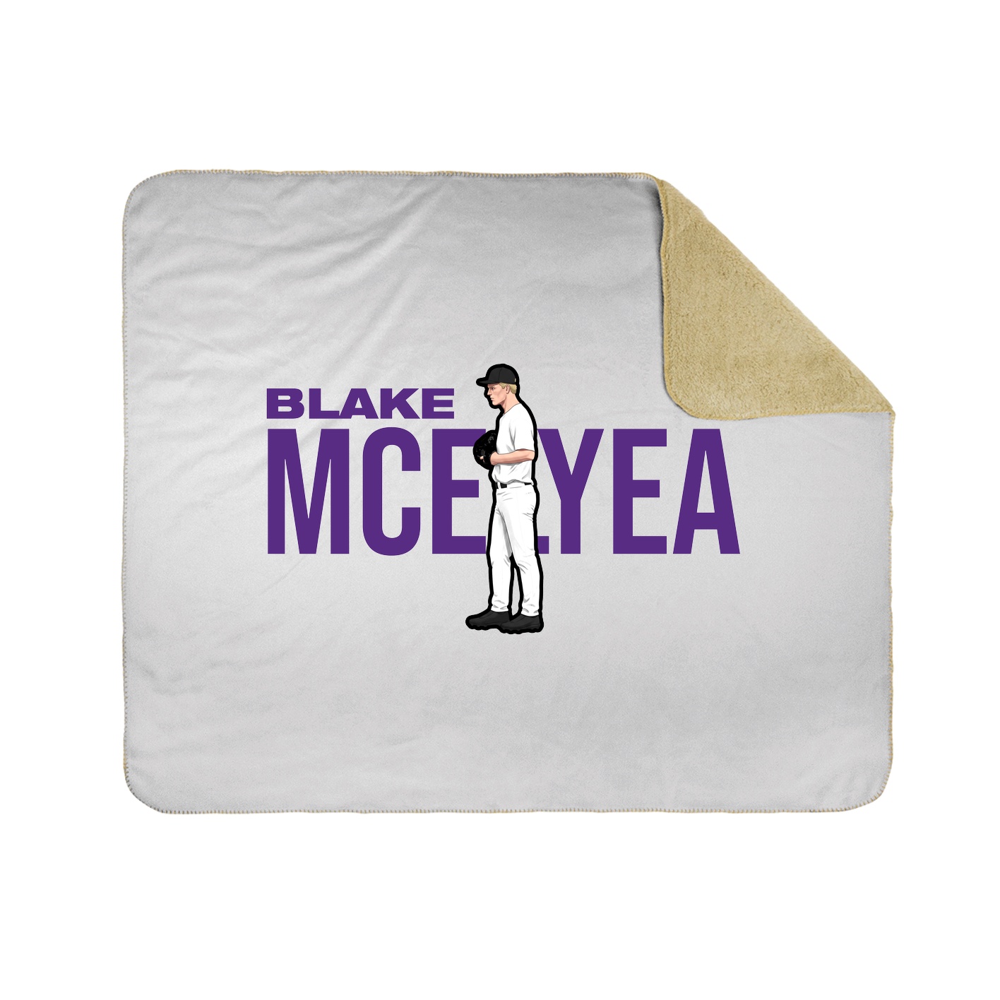 Throw Blanket — Player Name in White