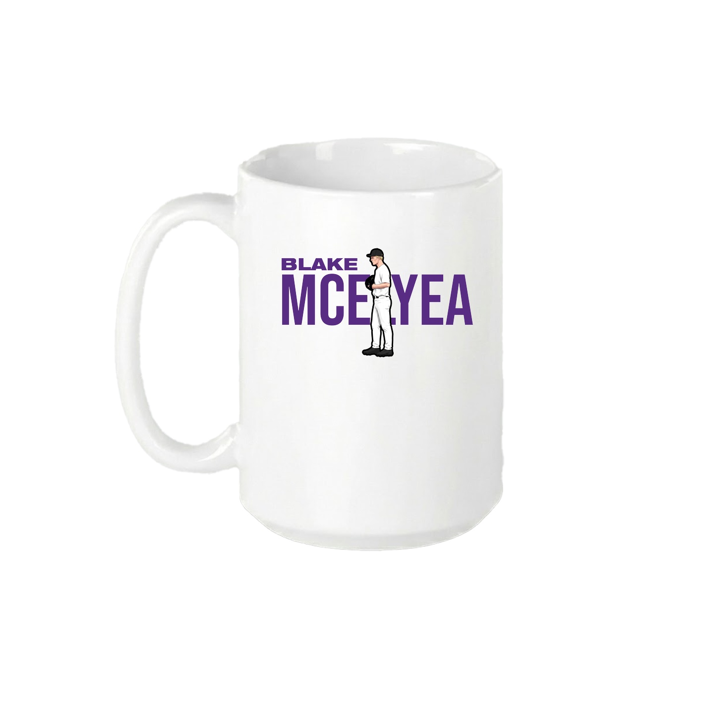 15oz Coffee Mug — Player Name in White