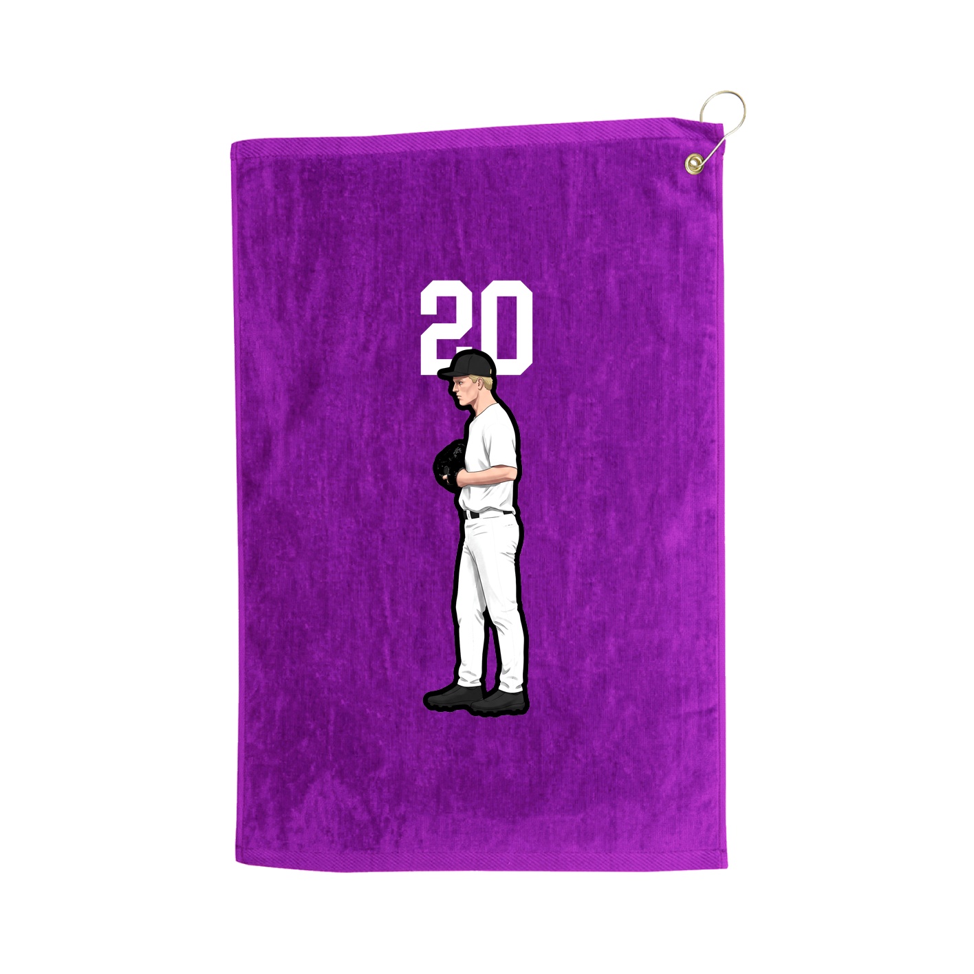 Golf Towel — Number Top in Purple